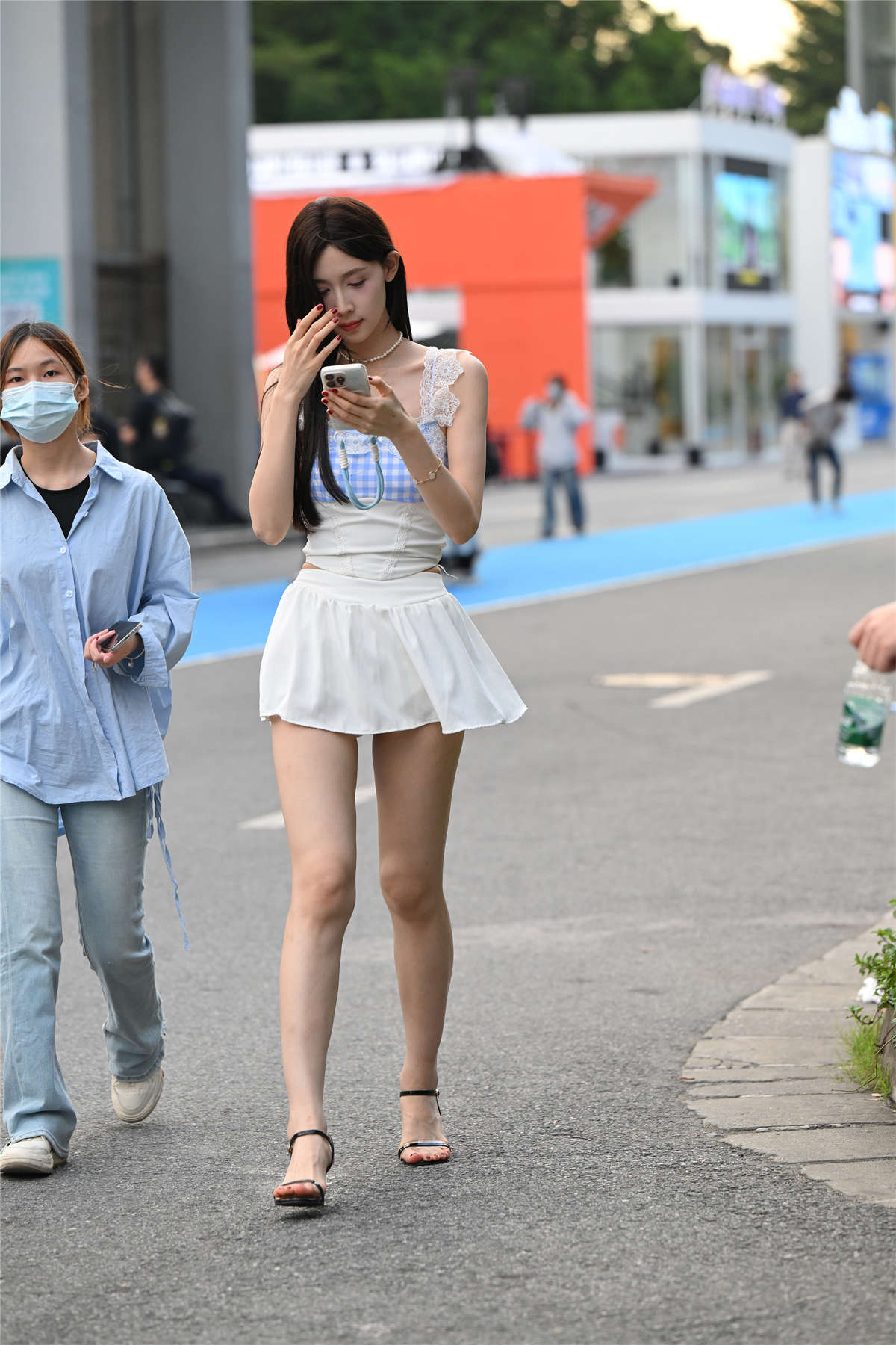 图片[2]-白色百褶裙-日更街拍