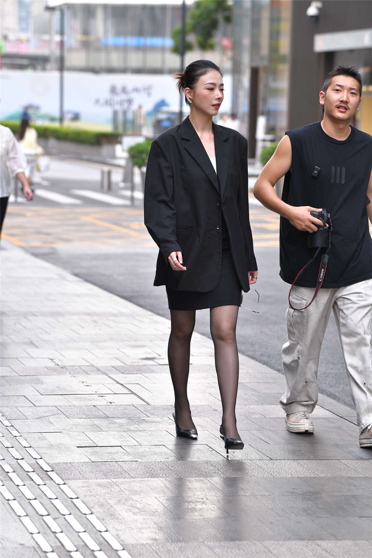 西装外套女神-日更街拍