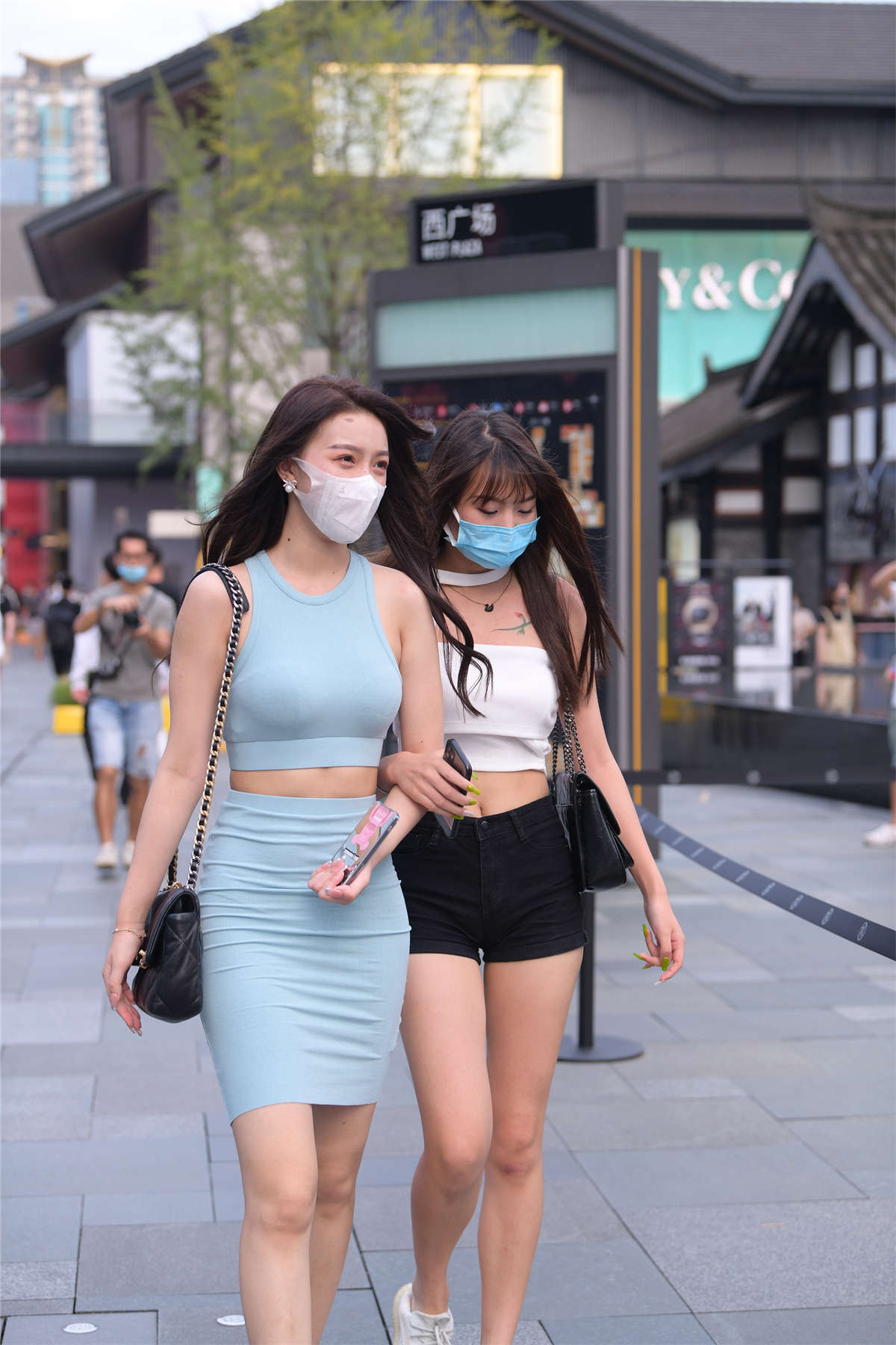 清爽套装裙-日更街拍