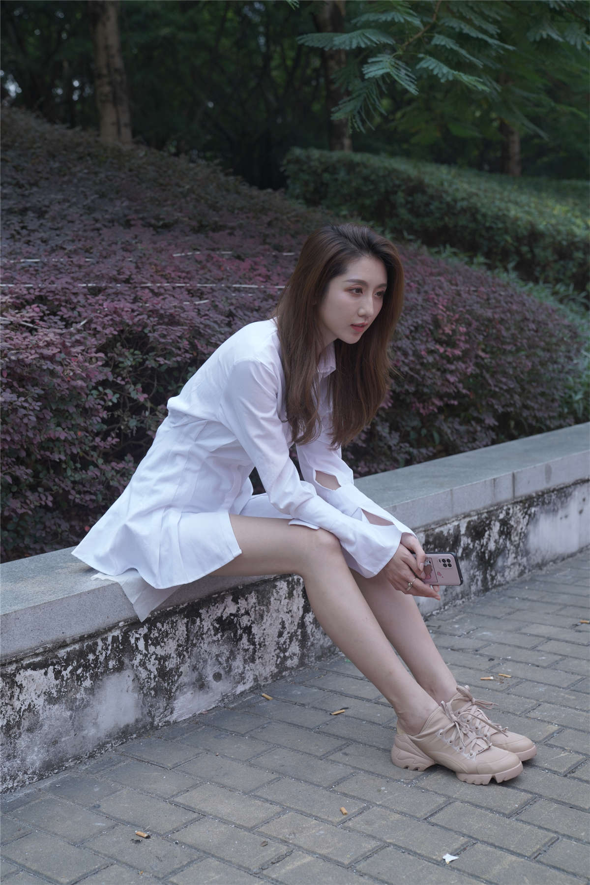 图片[2]-迷人衬衫裙-日更街拍