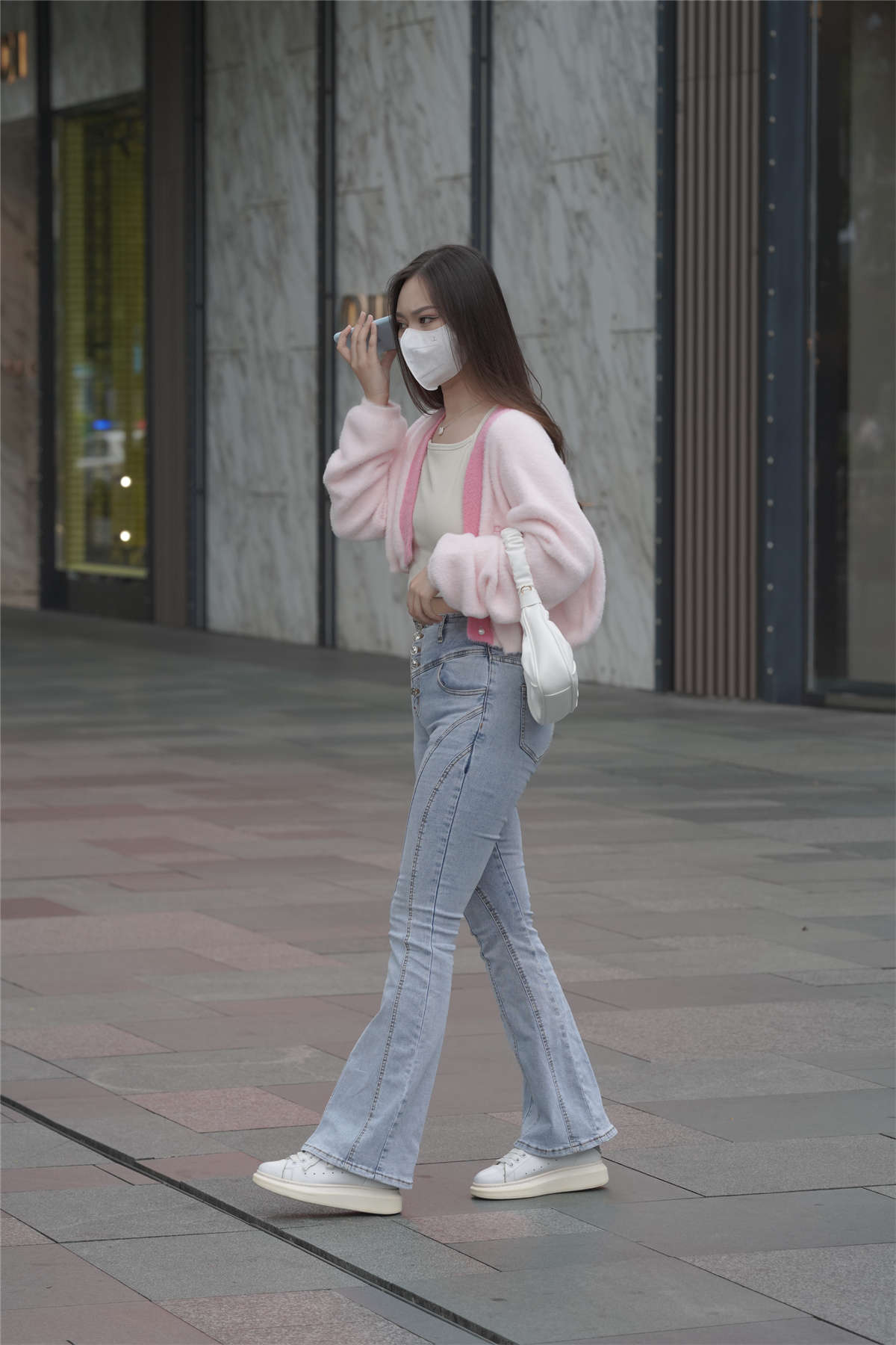 图片[2]-小香风喇叭牛仔裤-日更街拍