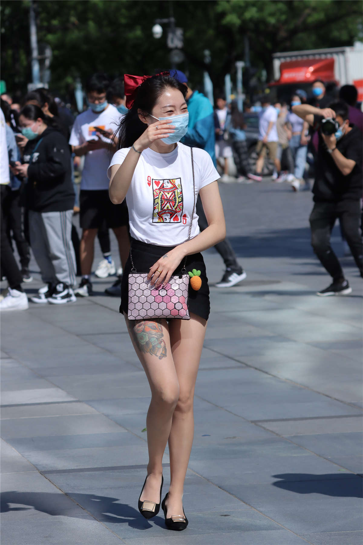 清新黑白搭配-日更街拍