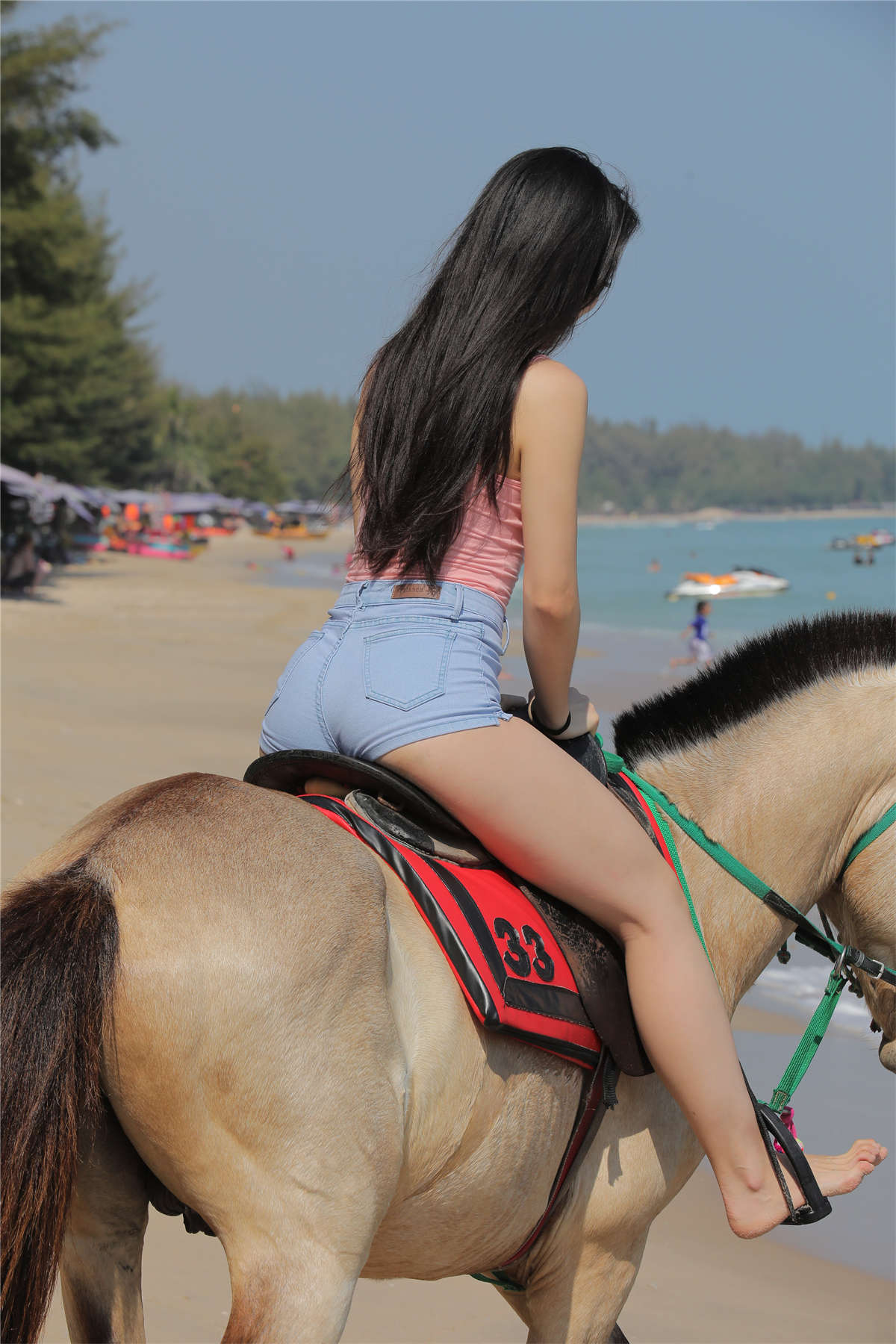 图片[2]-苏梅岛旅拍 盛夏 蓝色短牛仔-02-日更街拍