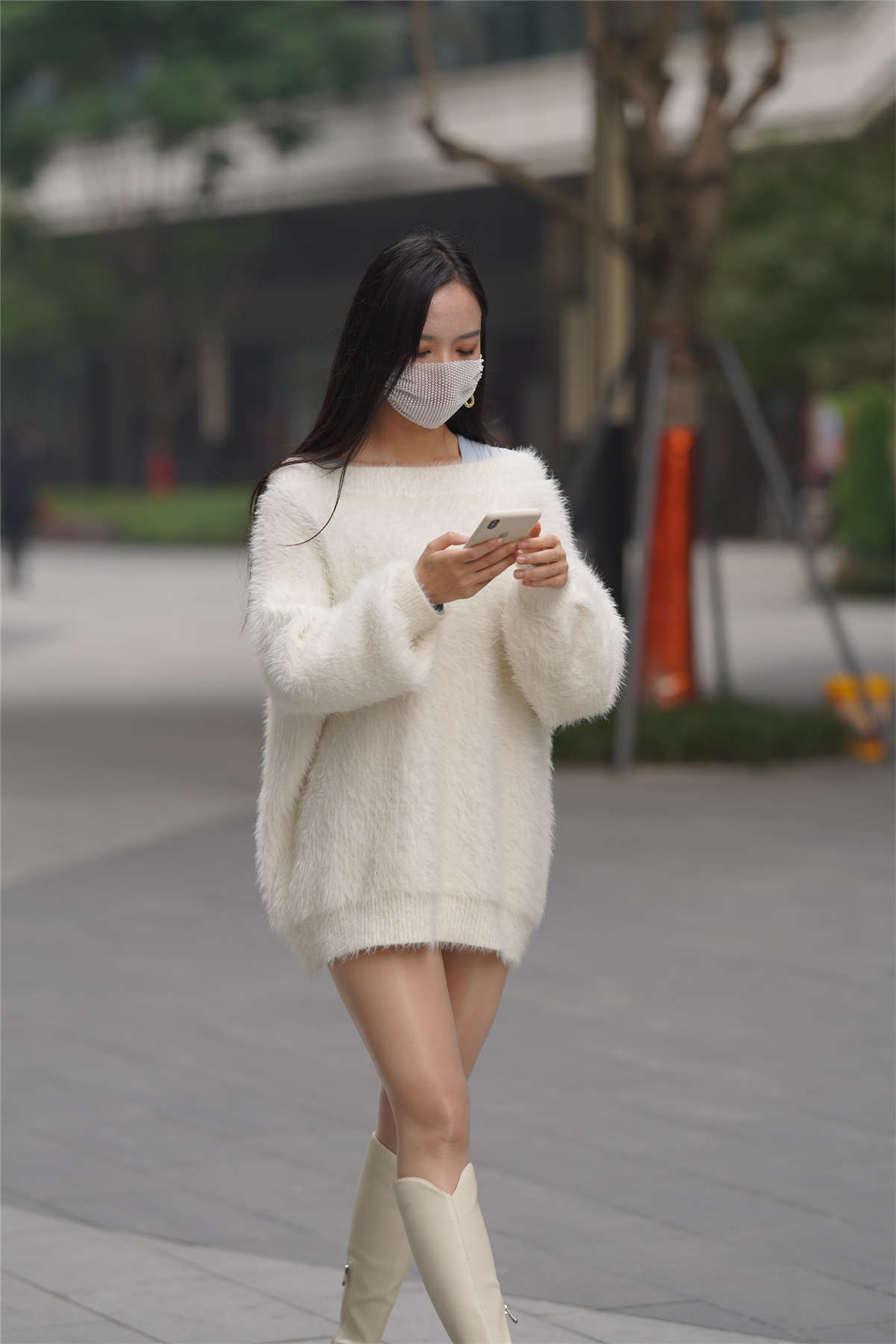 图片[2]-[魔镜原创摄影]牛仔裙美女-日更街拍