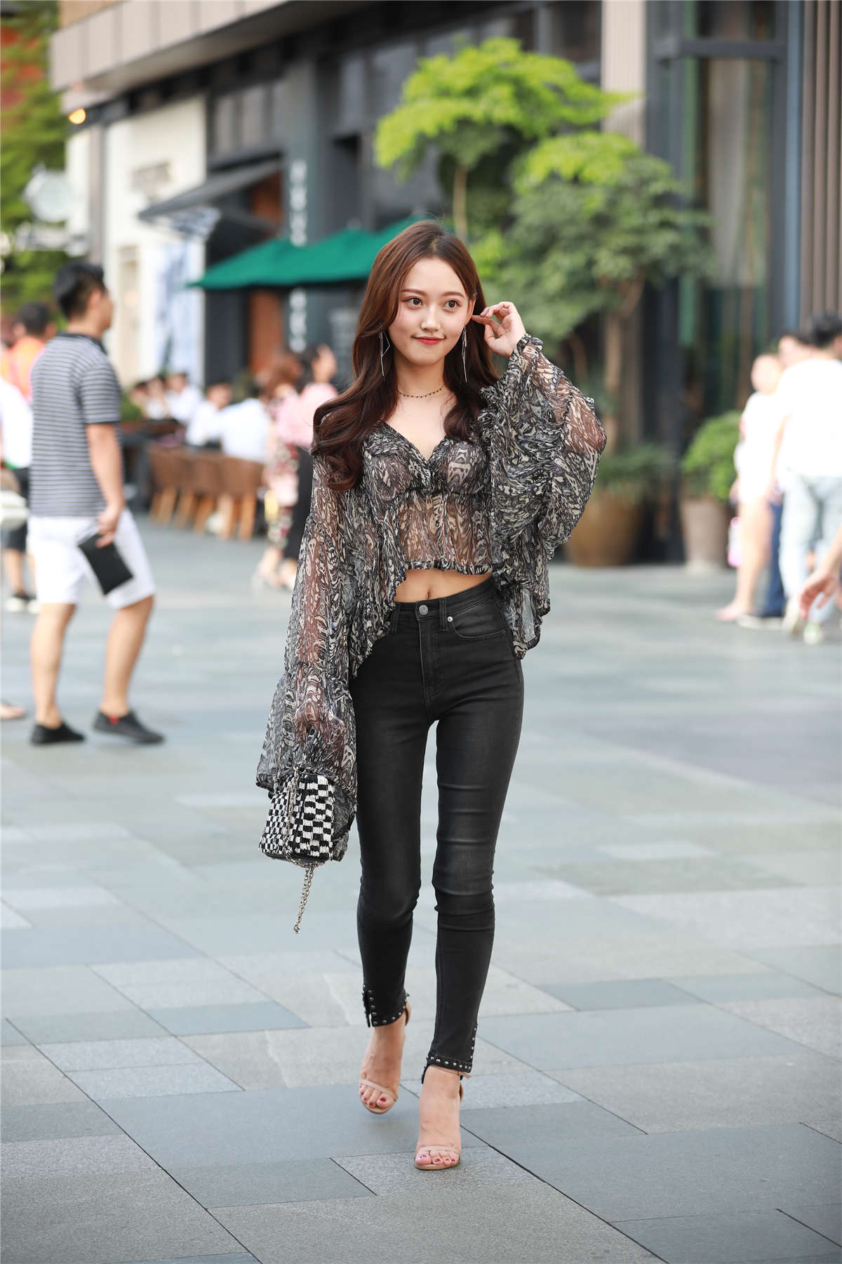 图片[2]-[魔镜原创摄影]清秀高颜值小清新美足凉高跟美女原图-日更街拍