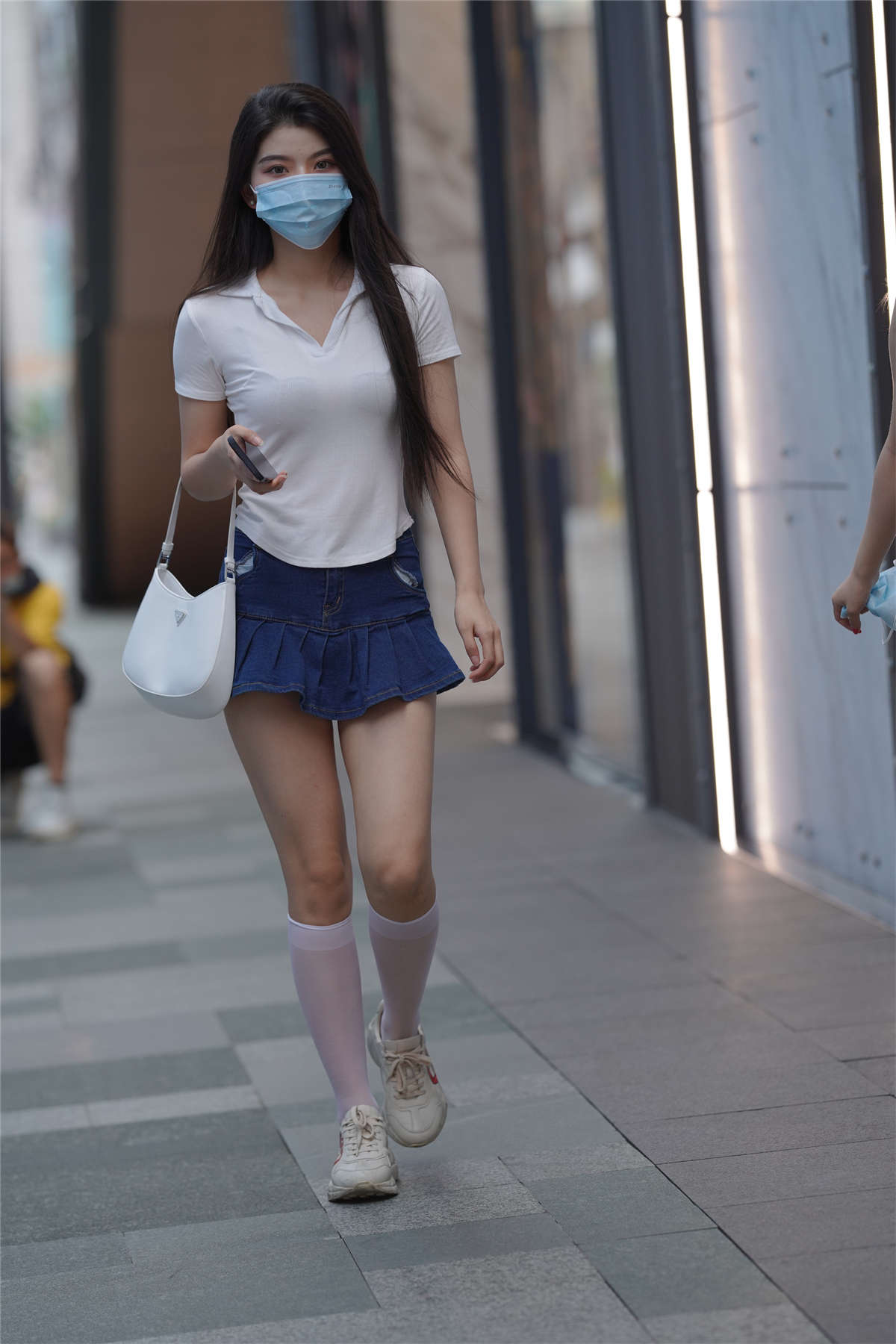 图片[2]-牛仔百褶裙-日更街拍