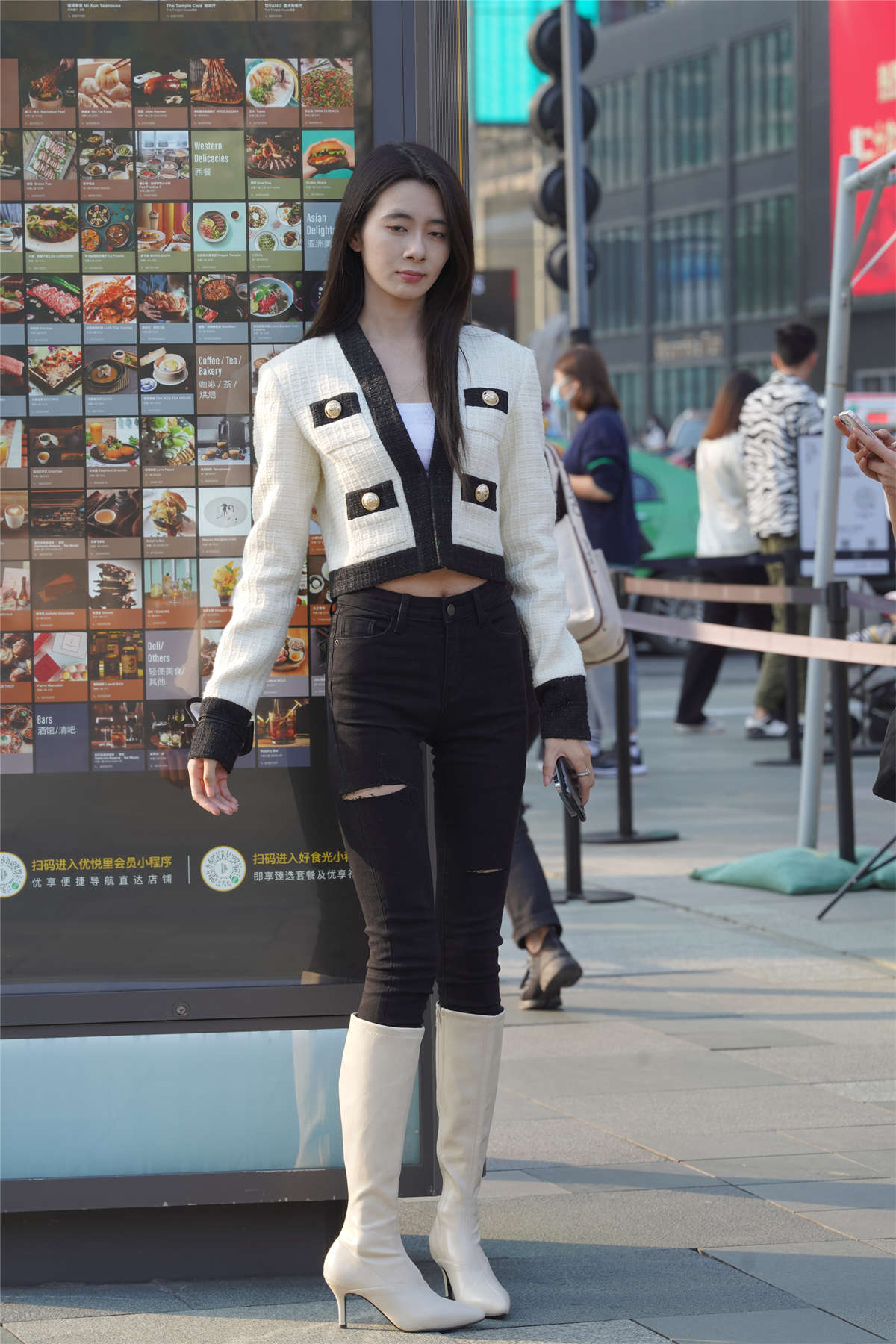 图片[2]-飒爽长靴牛仔-日更街拍