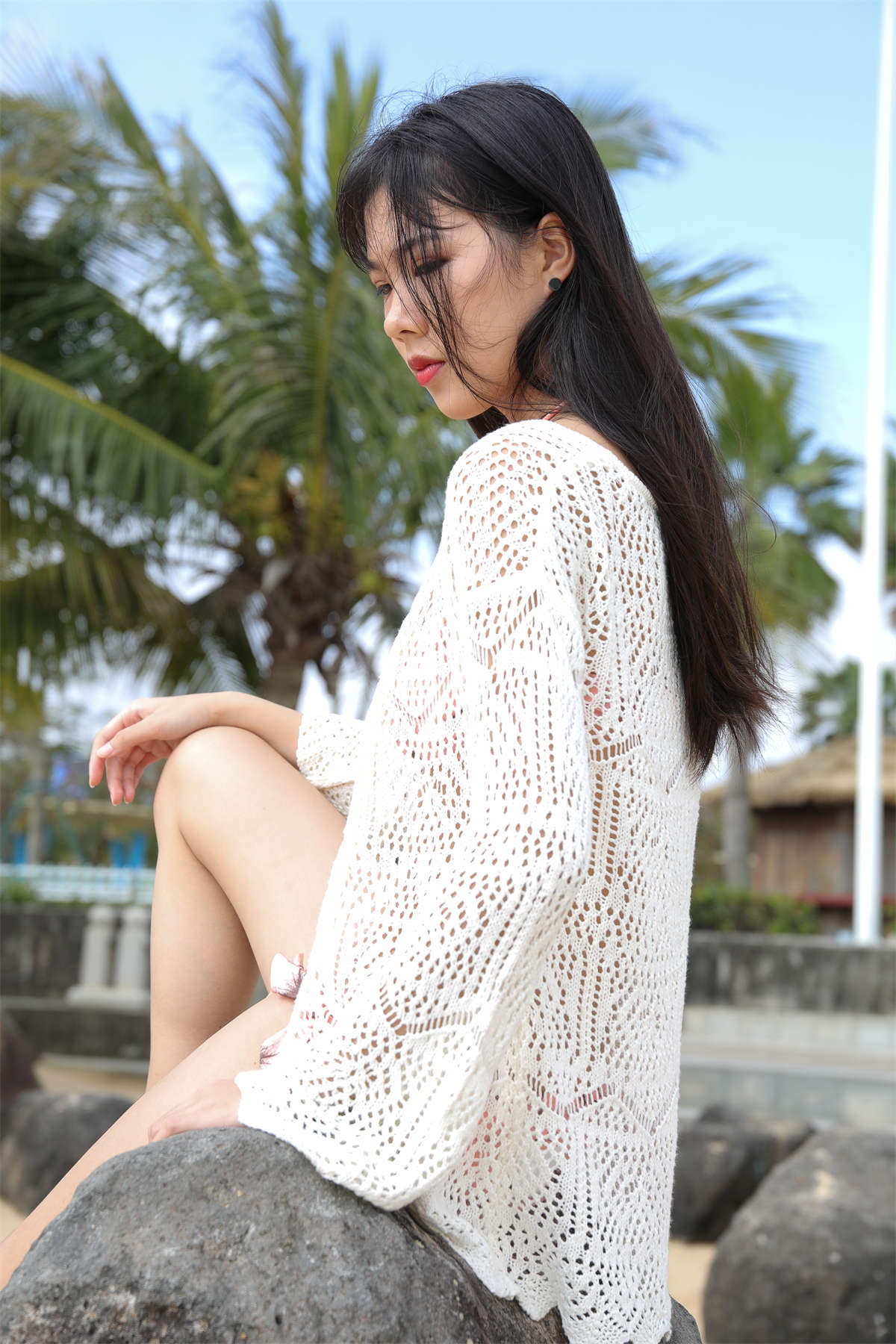 图片[2]-[魔镜原创摄影]海边沙滩比基尼妹子-日更街拍