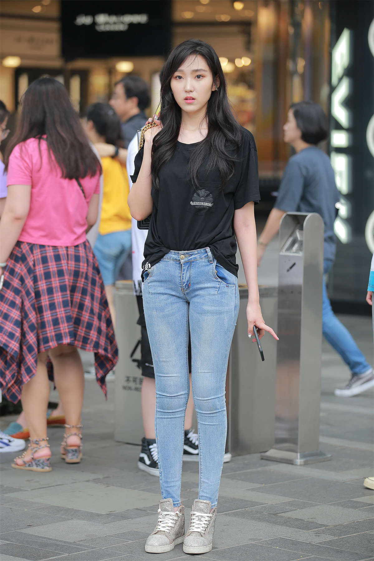 图片[2]-青春牛仔裤T恤-日更街拍