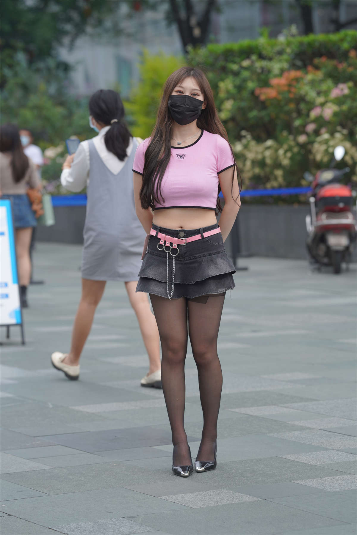 图片[2]-牛仔百褶裙-日更街拍