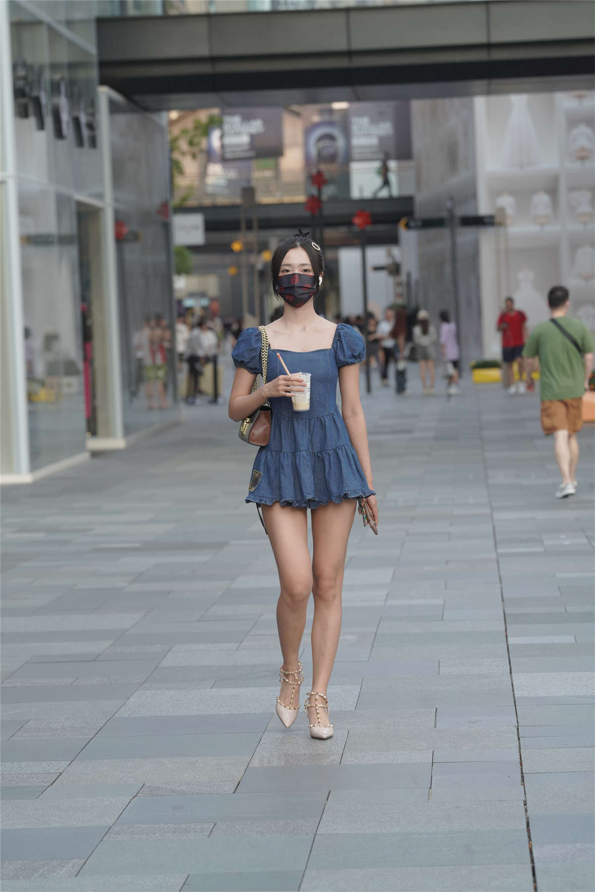 图片[2]-甜美牛仔裙-日更街拍