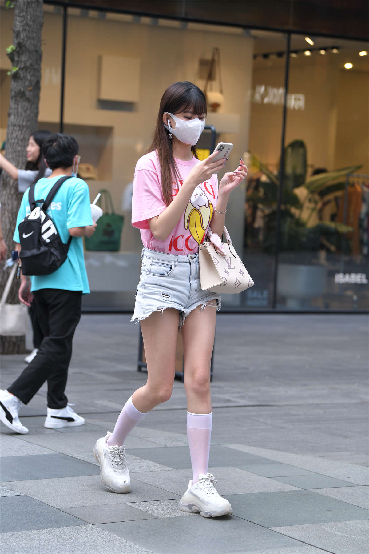 青春可爱粉色系-日更街拍