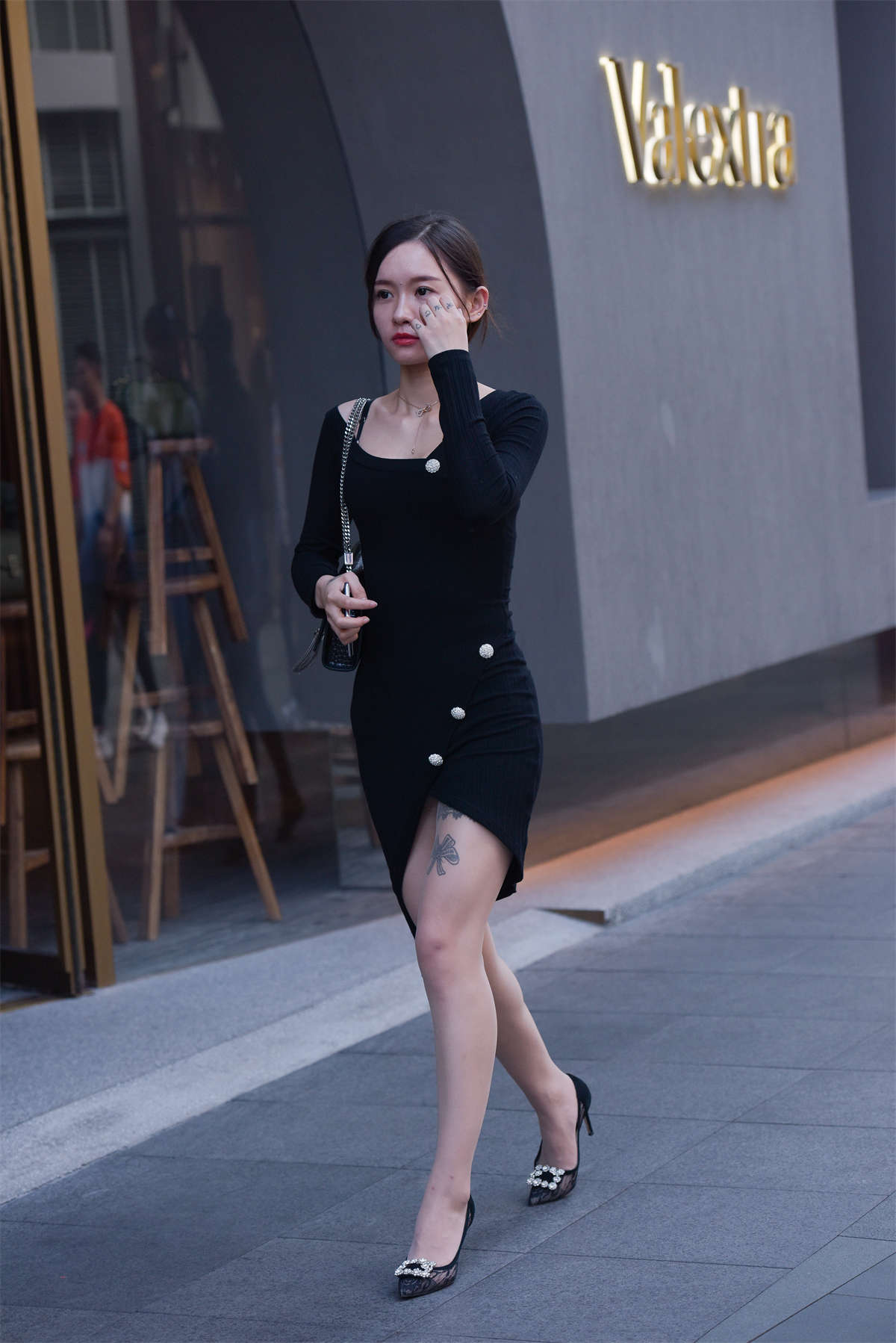 气质针织裙-日更街拍