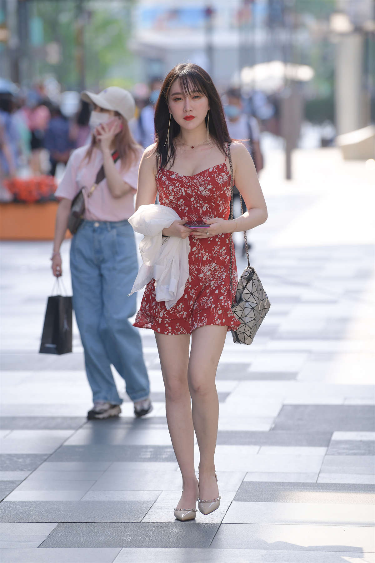 甜美碎花裙-日更街拍