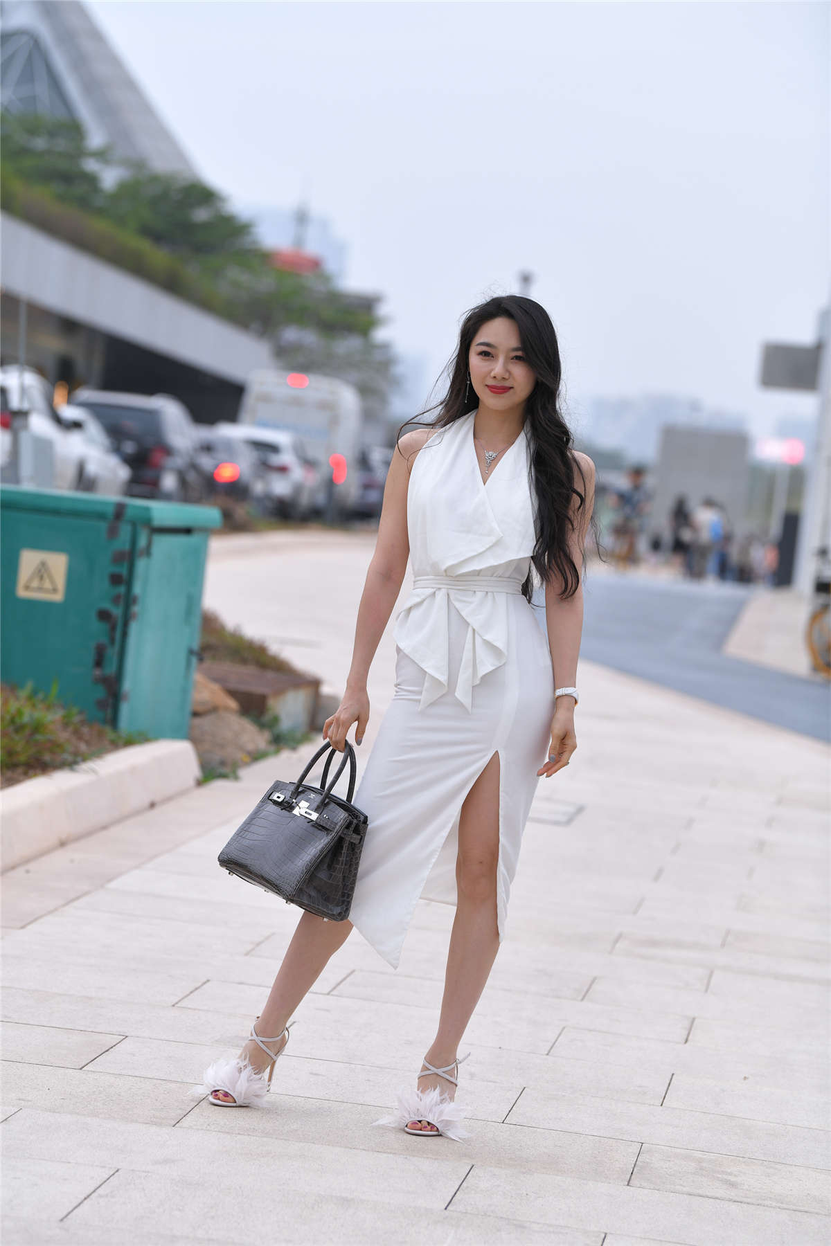 图片[2]-白色衬衫裙-日更街拍