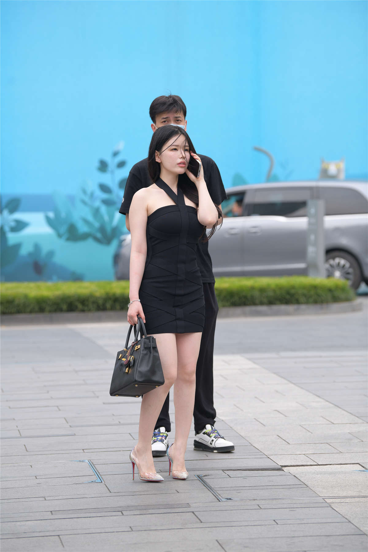 图片[2]-黑色连体包臀裙-日更街拍