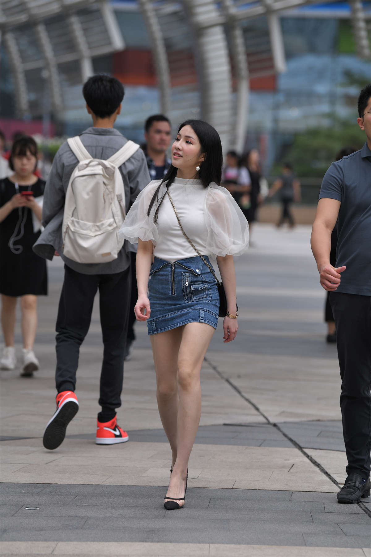 图片[2]-清秀靓丽牛仔裙-日更街拍