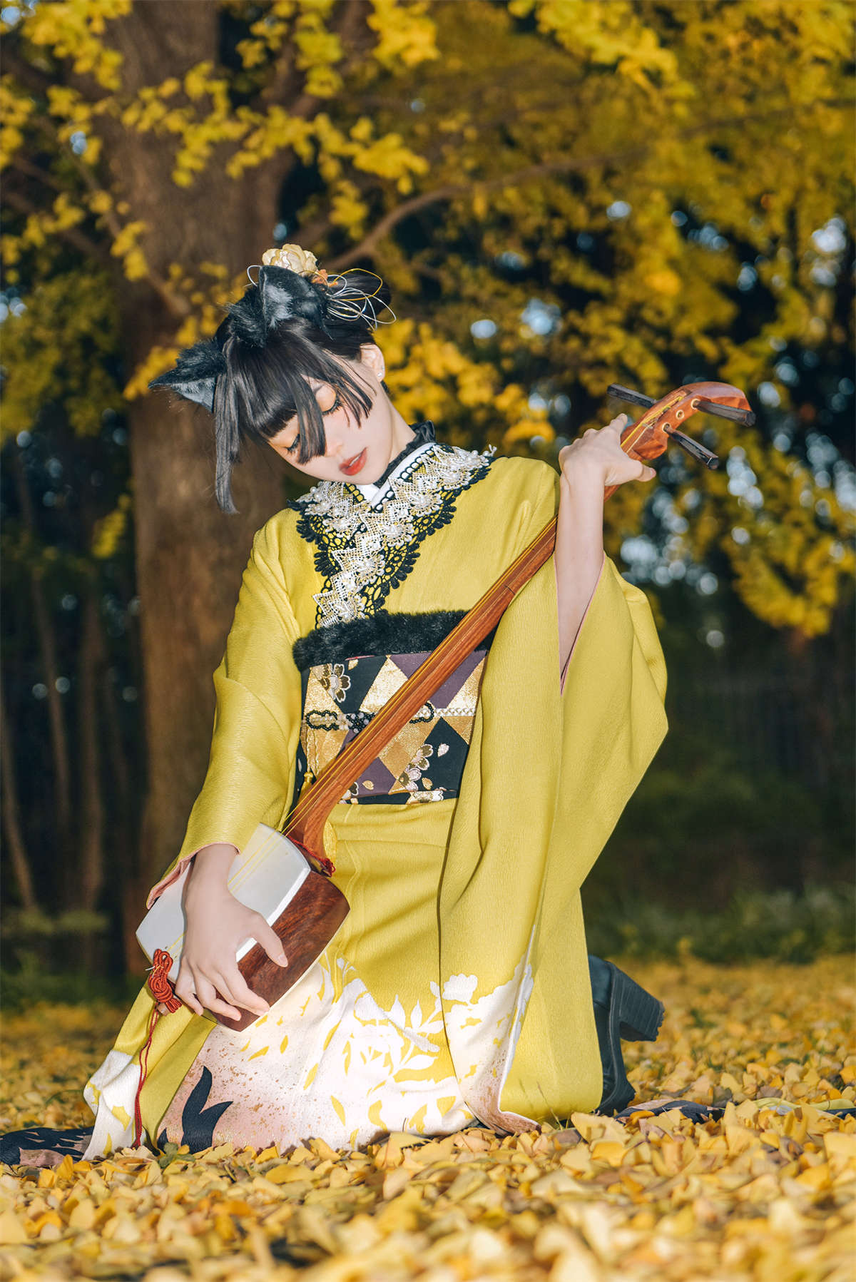 Ely_eee(ElyEE子) Ginkgo Black Cat 銀杏黑貓-日更街拍