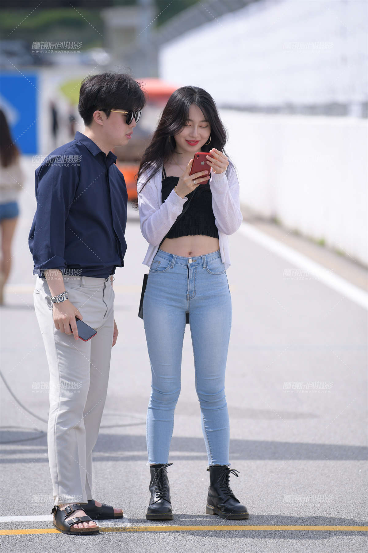 极品蓝色牛仔裤女友-日更街拍