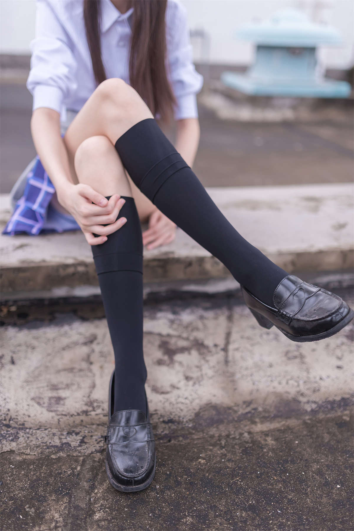 风之领域 NO.168 紫色格子裙-日更街拍