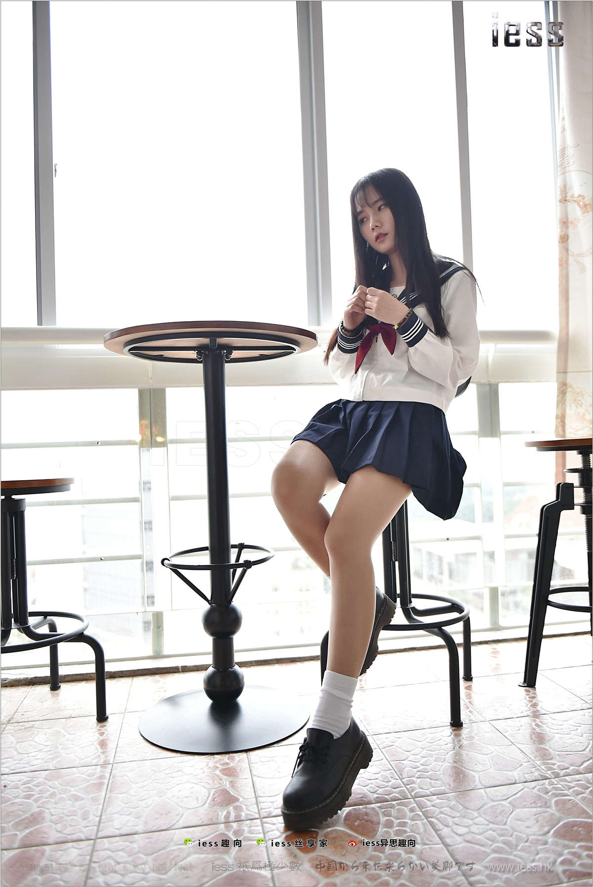 IESS异思趣向 丝足便当148期：棉袜JK 琪琪-日更街拍