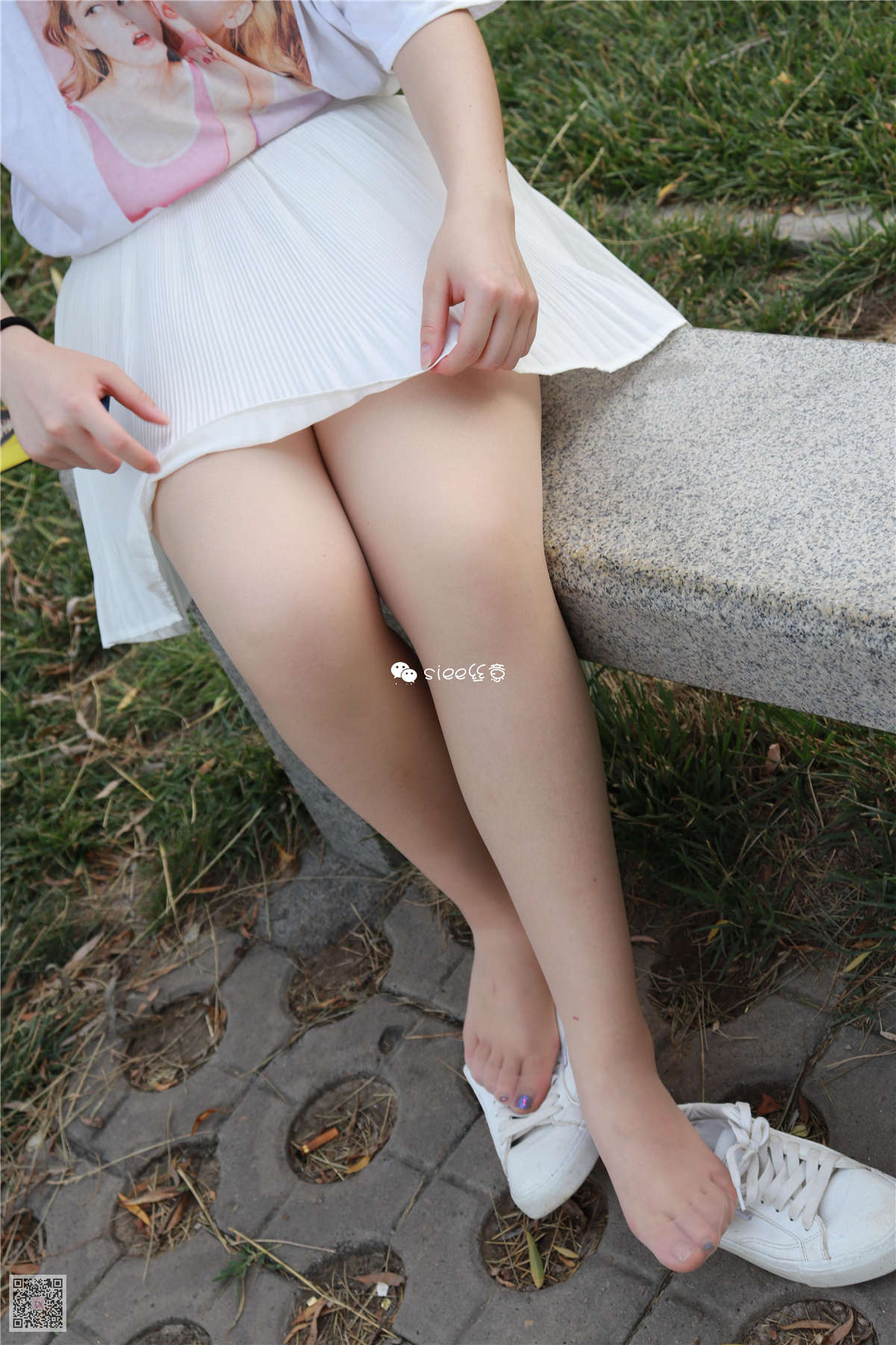 图片[2]-SIEE丝意 NO.154 晨晨 小白裙配肉絲-日更街拍