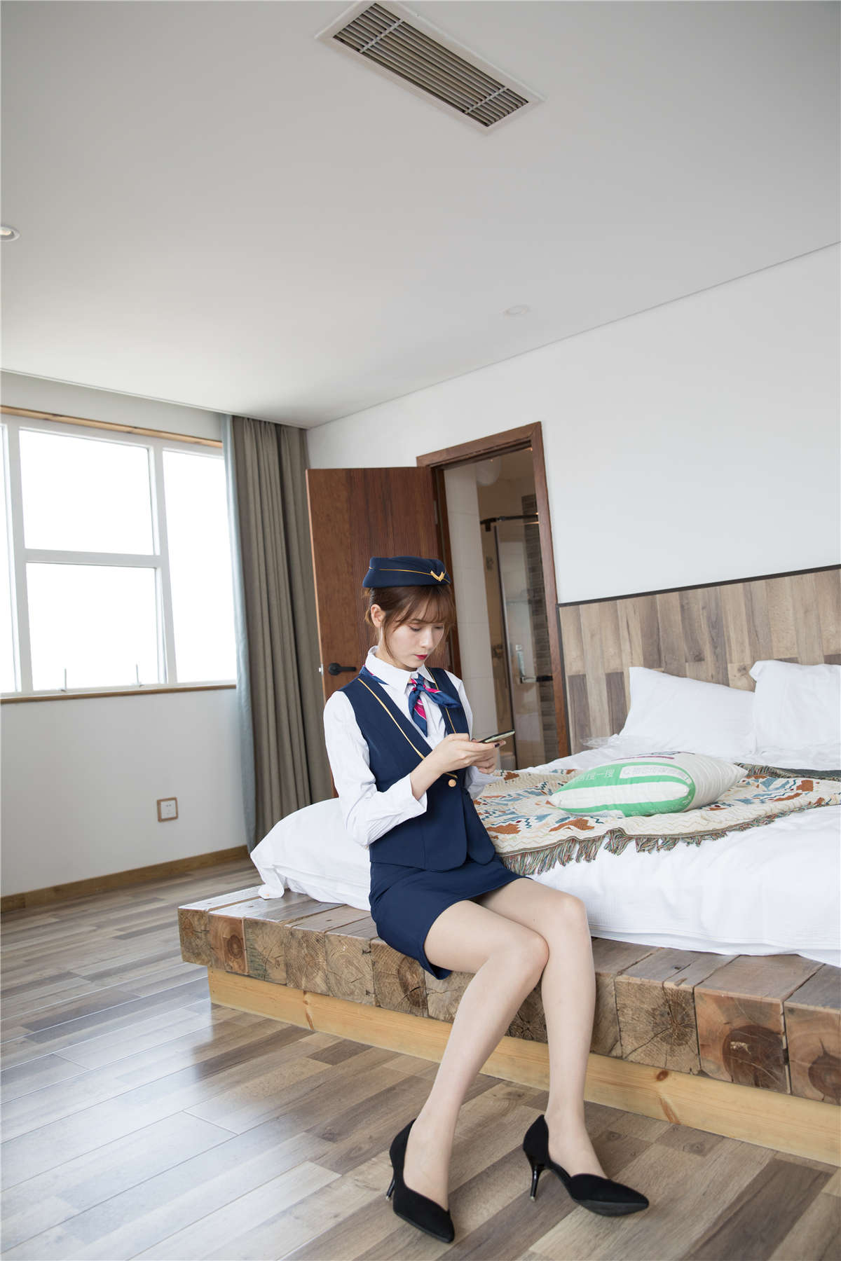 图片[2]-物恋传媒212期：猫耳-您好，欢迎乘坐本次航班-日更街拍