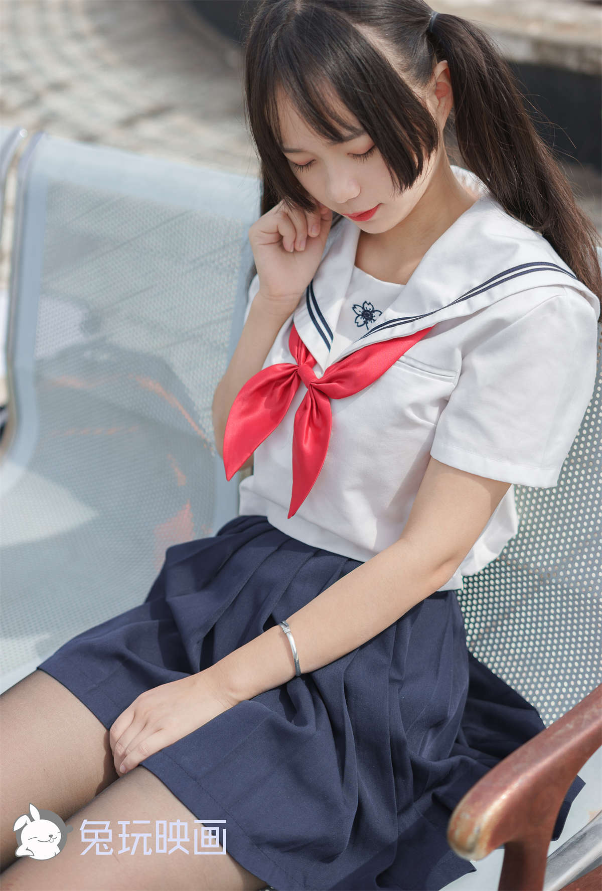 兔玩映画 B82.006 双马尾的JK少女插图1