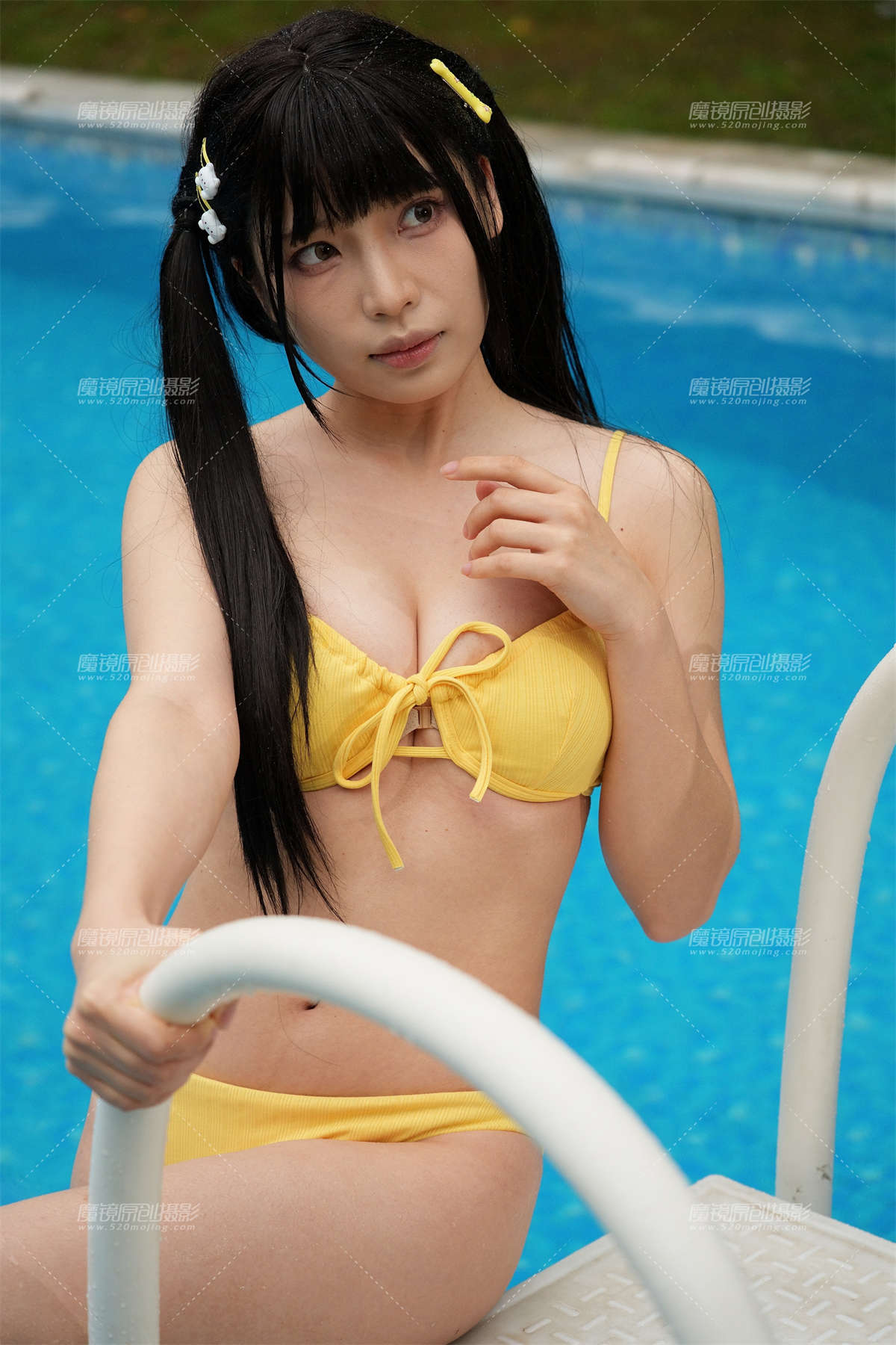 图片[2]-幼嫩黄色泳装（6K）-日更街拍