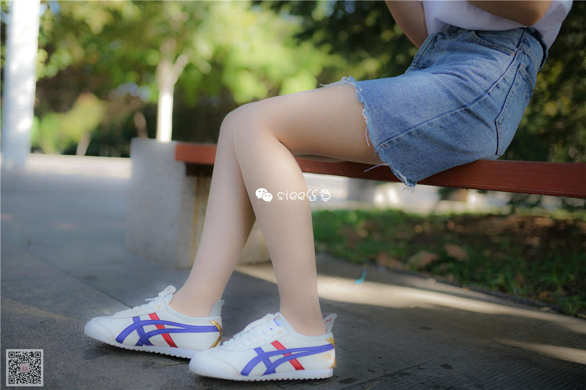 SIEE丝意 NO.181 姗姗 牛仔裙配肉丝袜-日更街拍