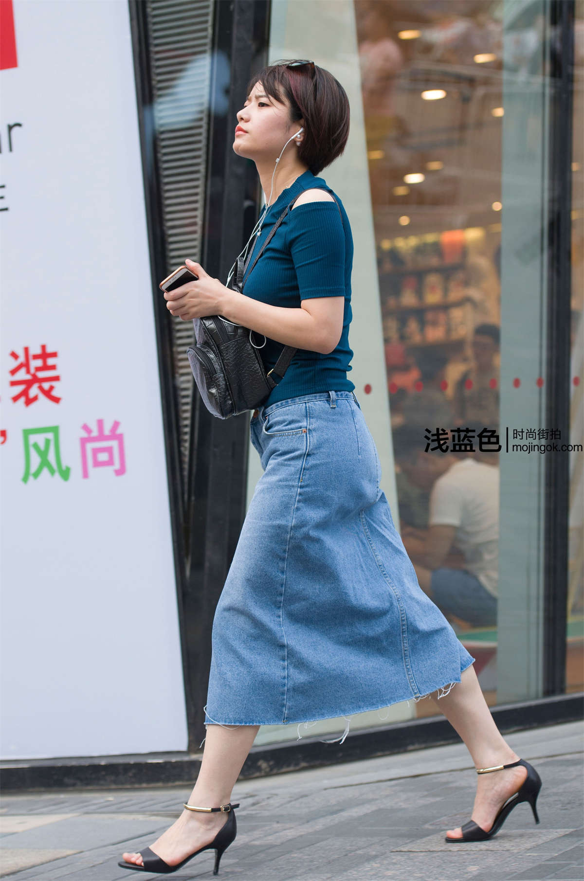 牛仔裙（21p）-日更街拍