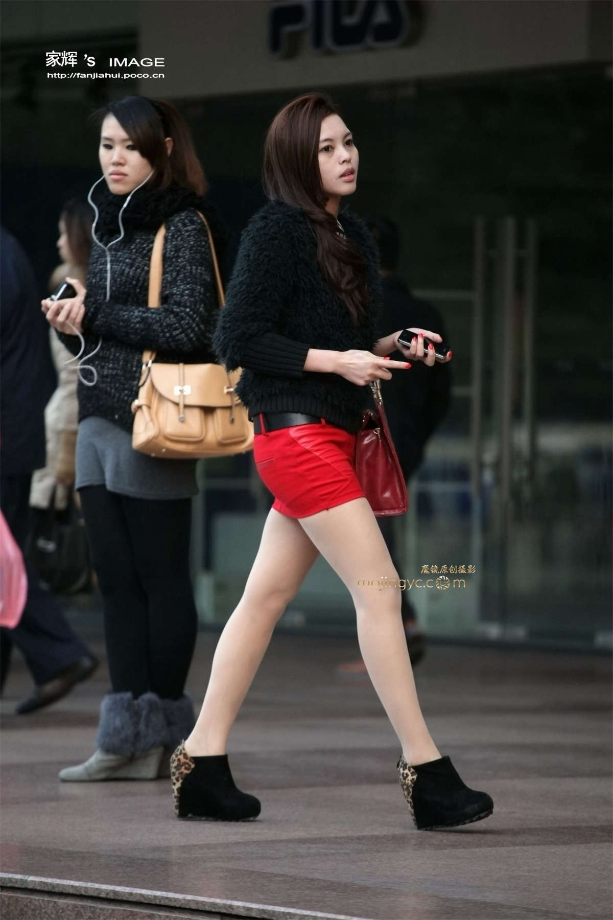 图片[2]-红色短裙肉丝mm-日更街拍