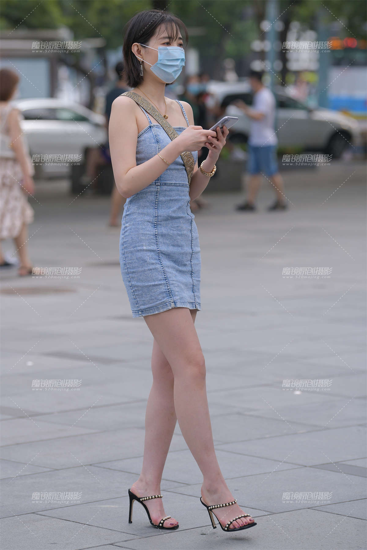 【红石赛帖】性感牛仔裙-日更街拍