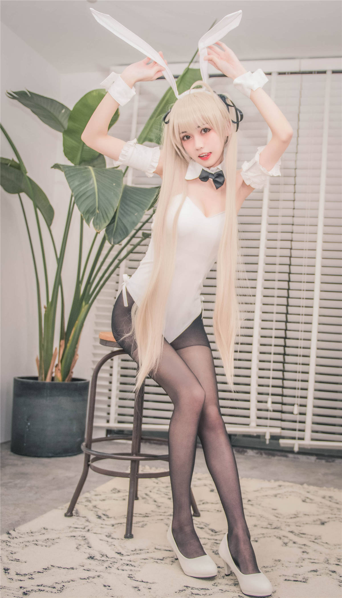 图片[2]-动漫Cos博主-你的负卿No.10 穹妹兔女郎（室内）-日更街拍