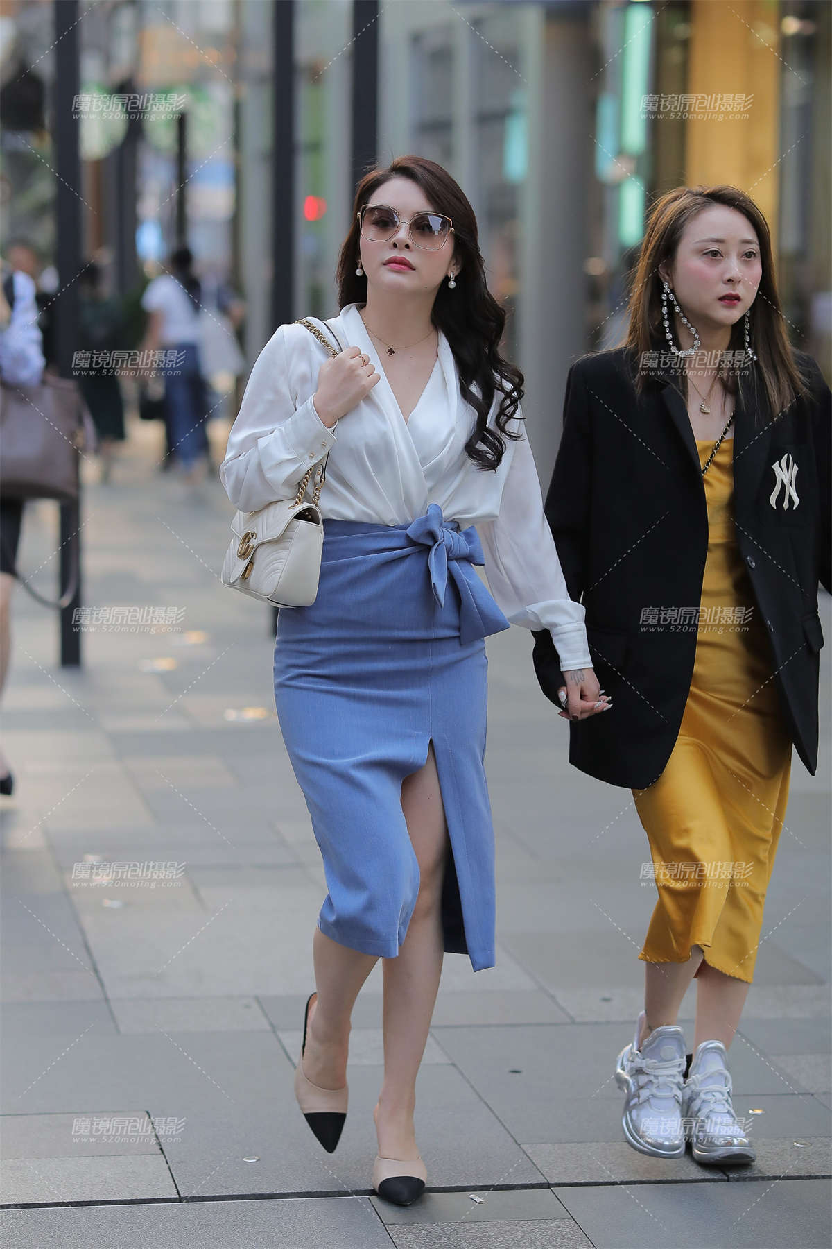 【凯恩赛贴】优雅蓝裙__-日更街拍