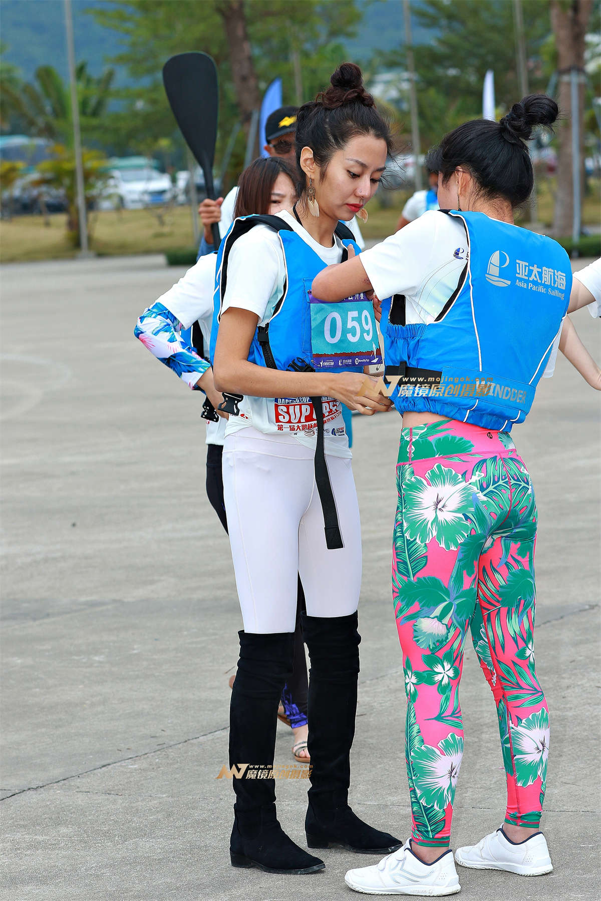 图片[2]-浆板瑜伽，赛前热身，白透 诱惑-日更街拍