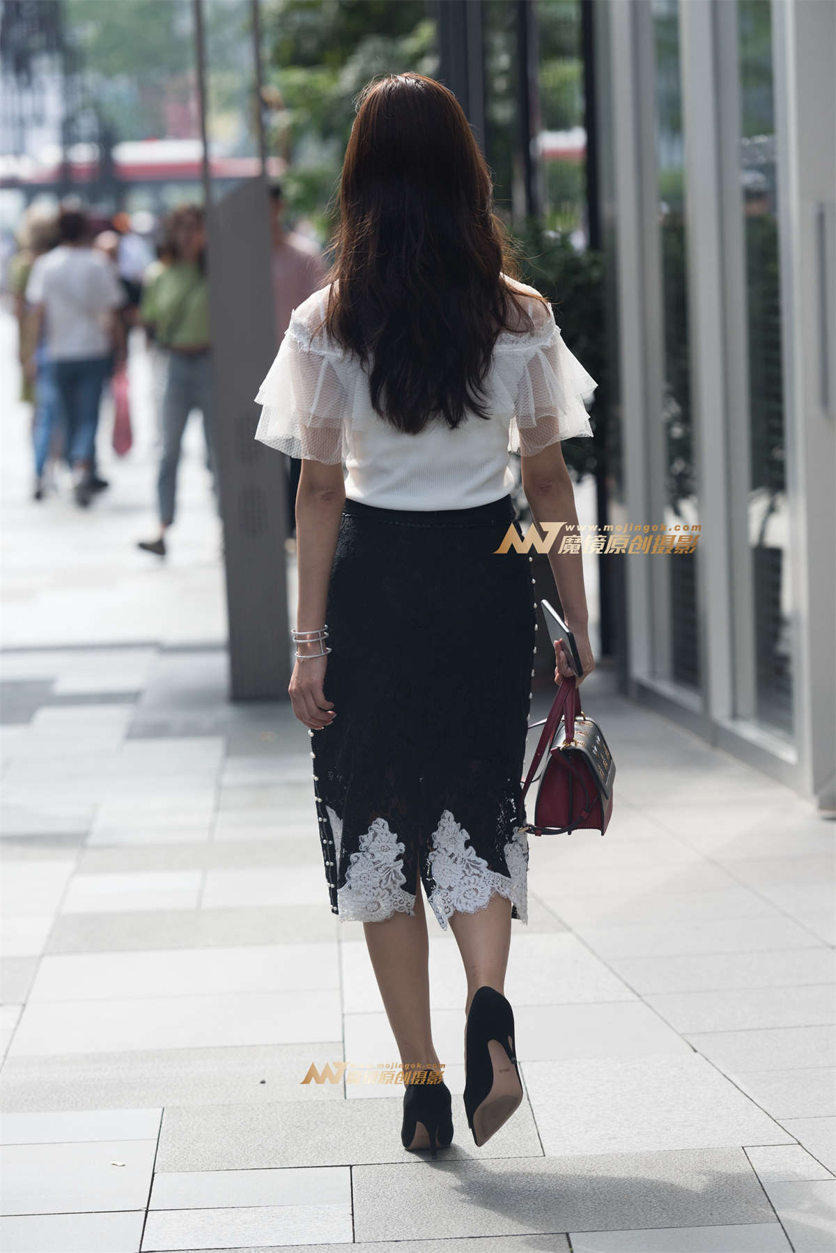 图片[2]-花纹包臀裙美女-日更街拍