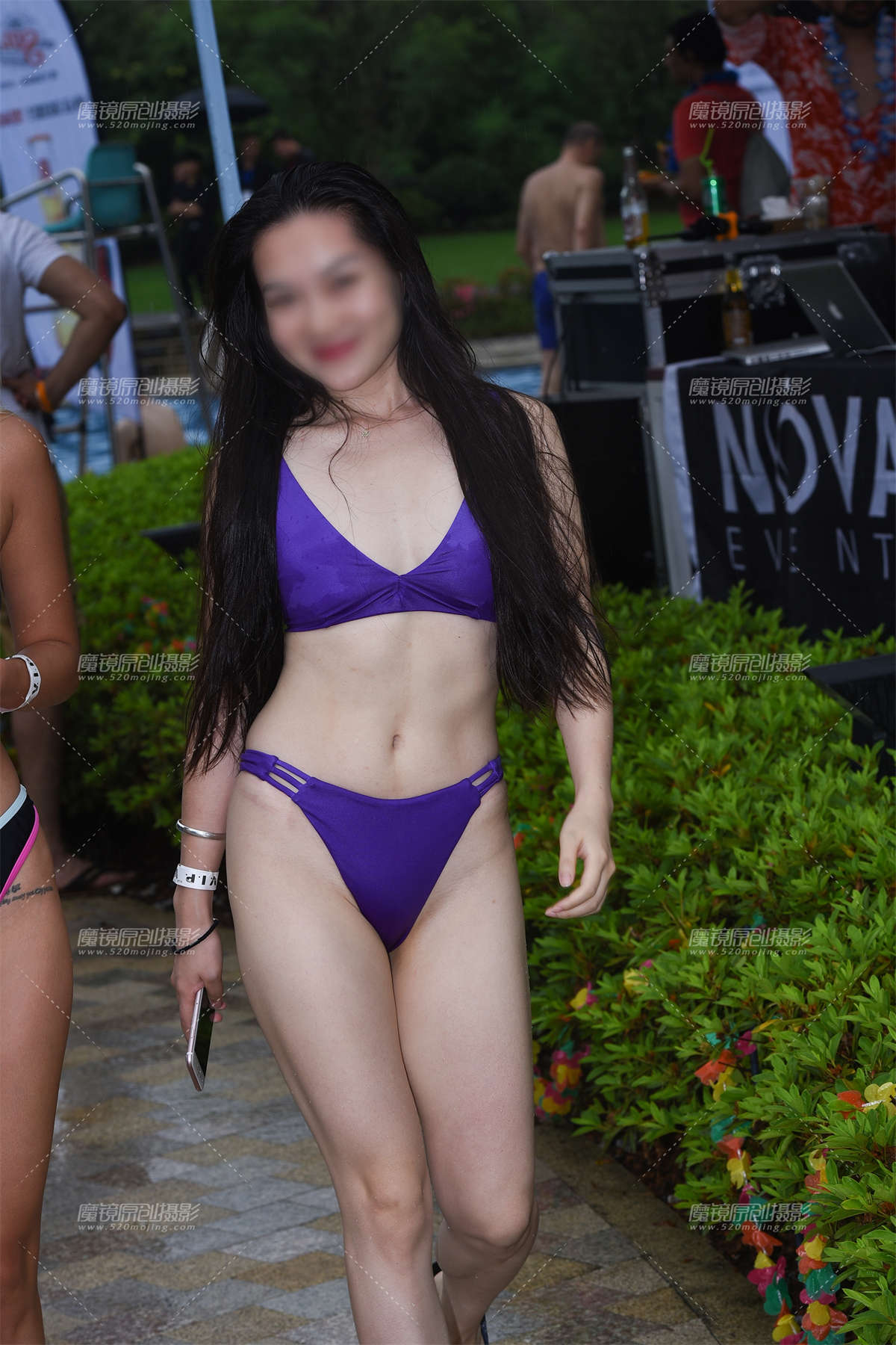 蓝色比基尼美__-日更街拍