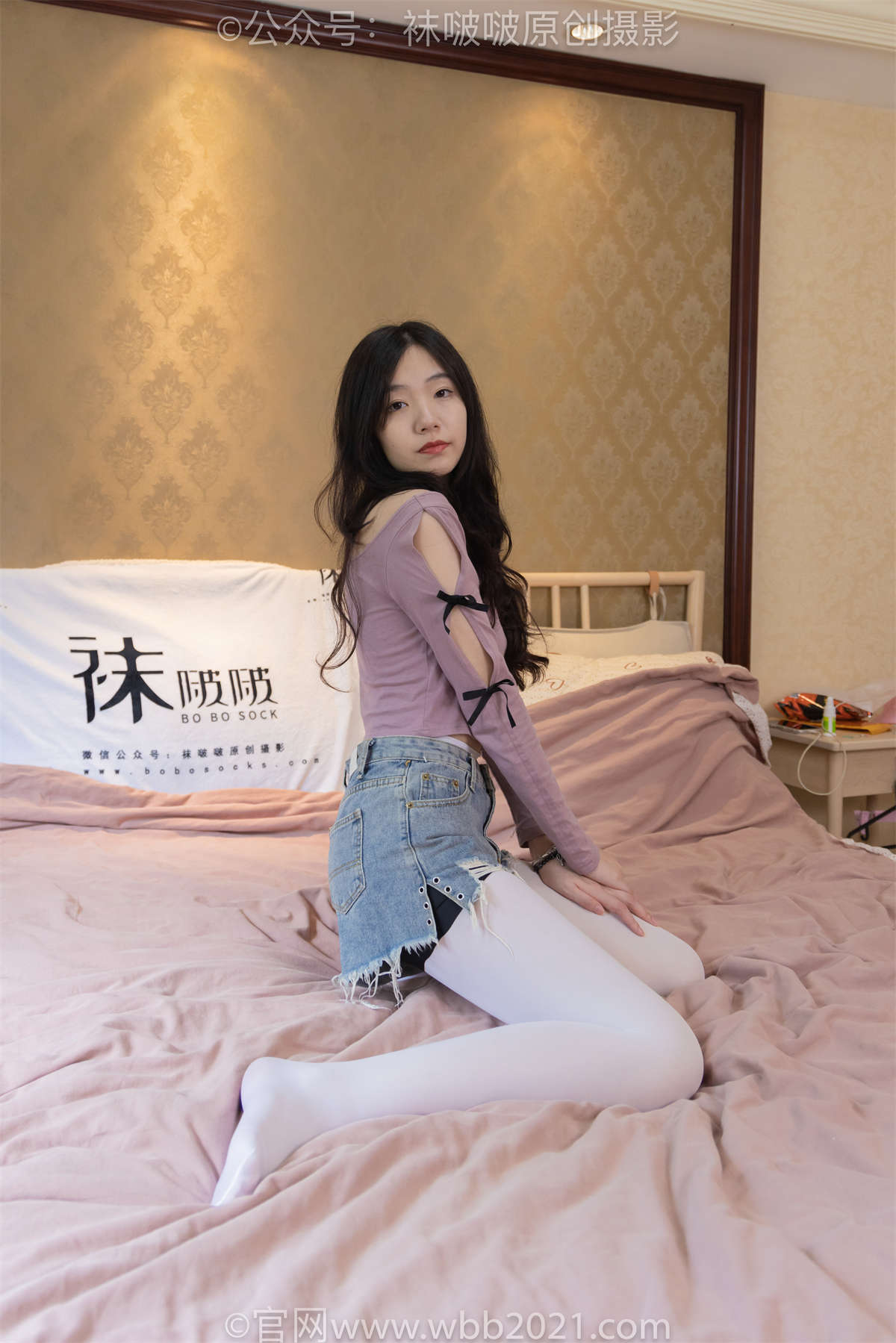 袜啵啵 No.504 小甜豆-板鞋、厚白丝 花絮版-日更街拍