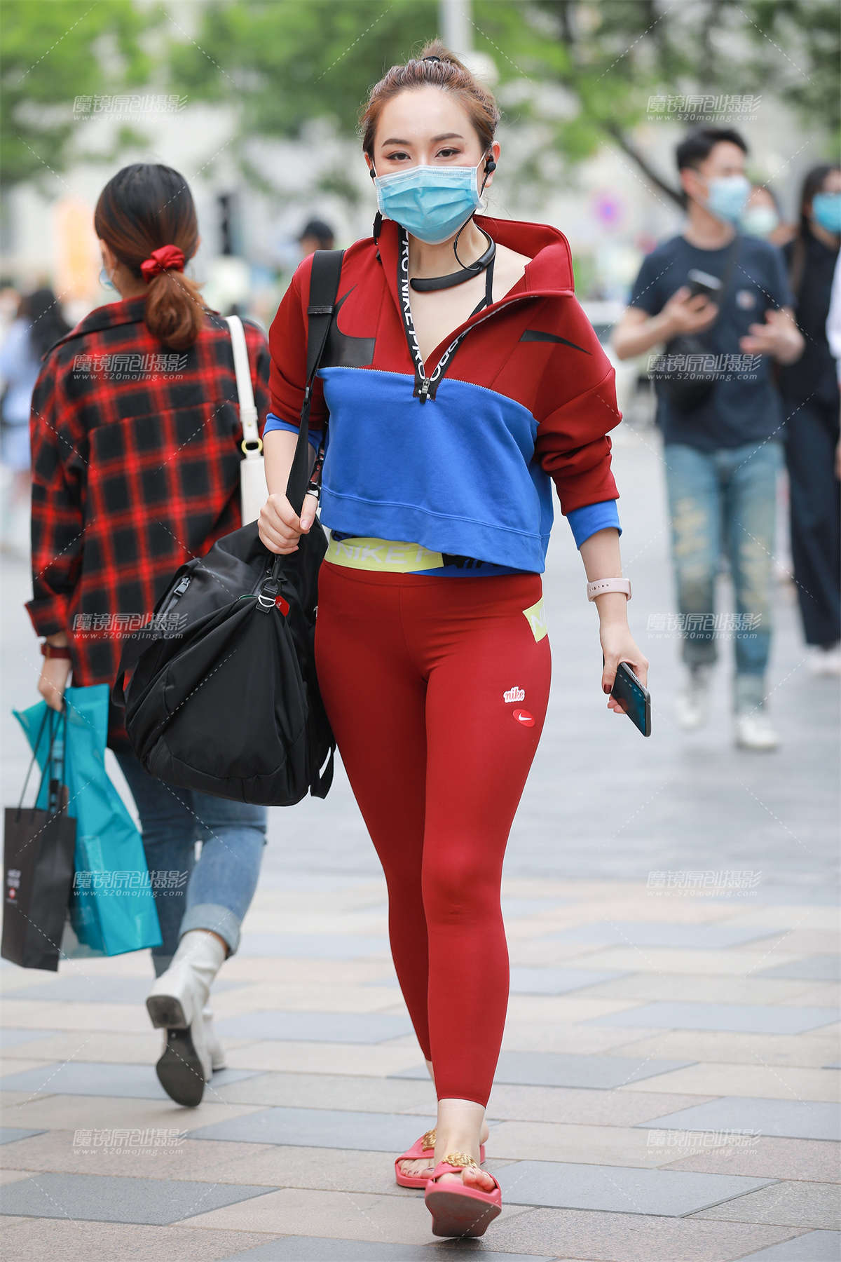 【玻璃赛帖】红色瑜伽服-日更街拍