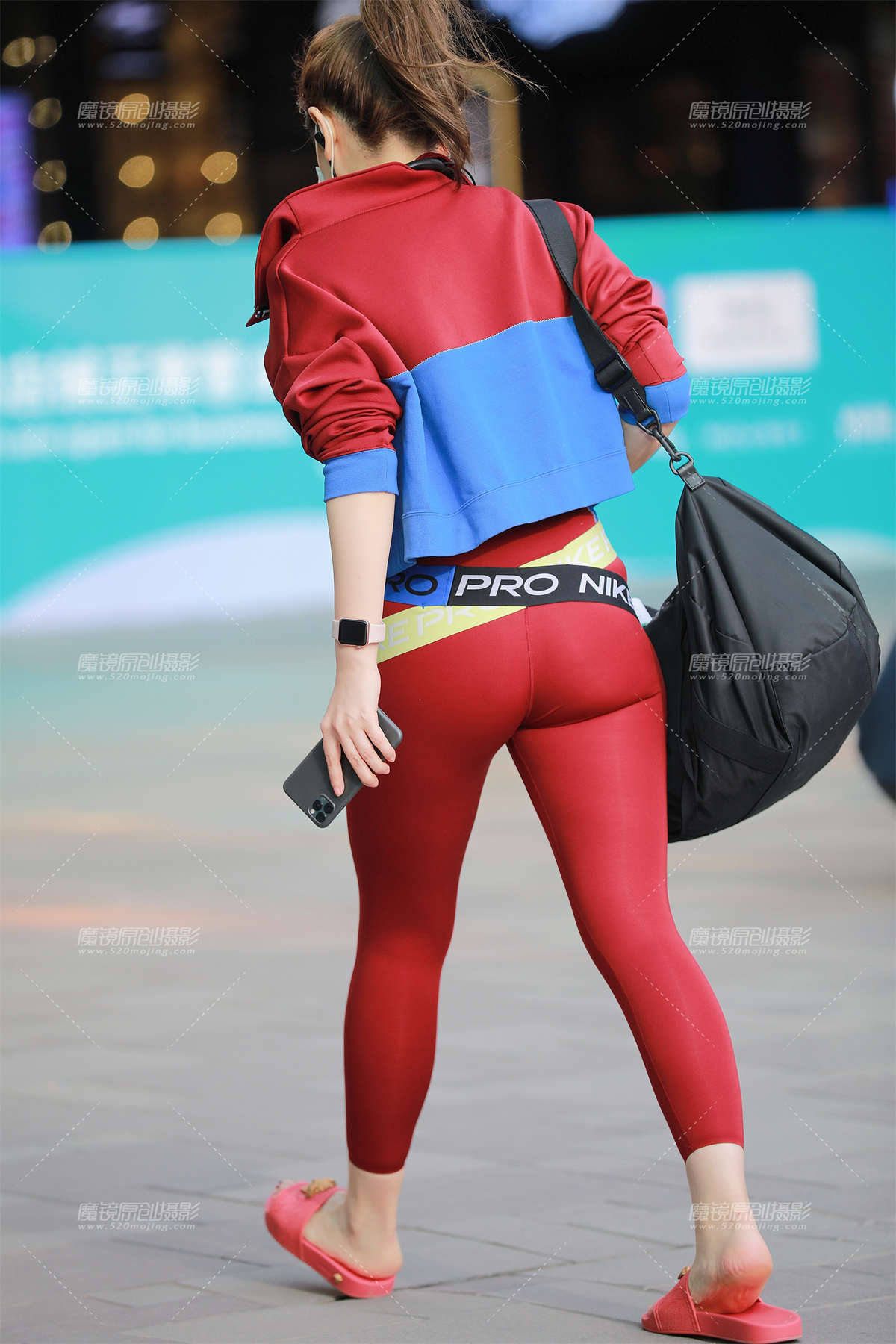 图片[2]-【玻璃赛帖】红色瑜伽服-日更街拍