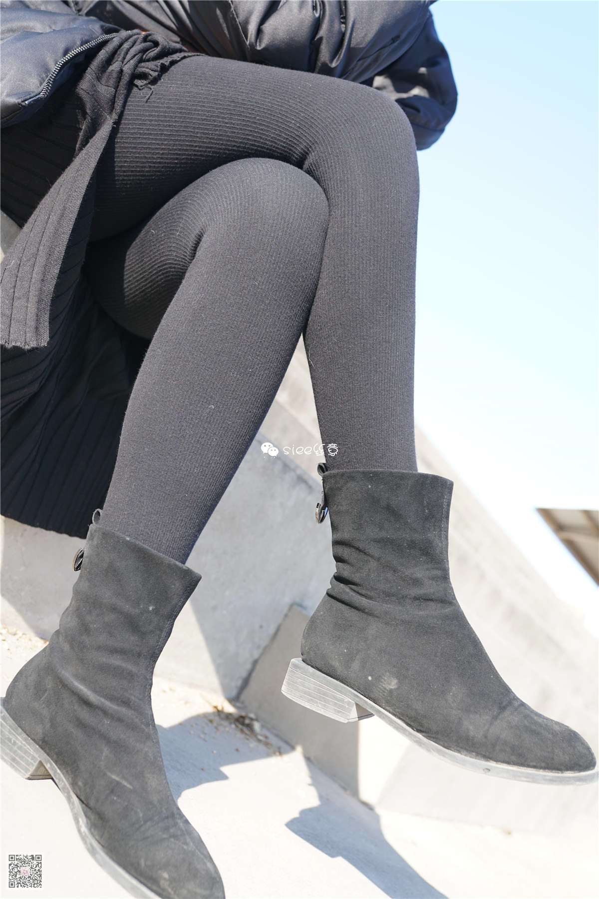 SIEE丝意 NO.256 晴儿 黑色打底裤插图1