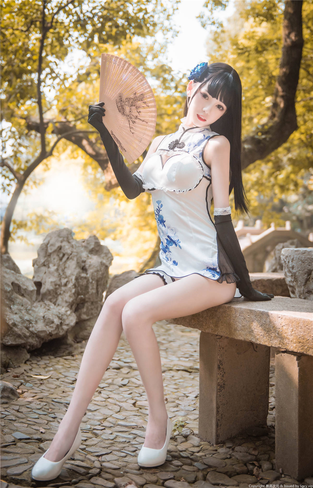 图片[2]-动漫Cos博主-你的负卿No.18 瓶儿旗袍-日更街拍