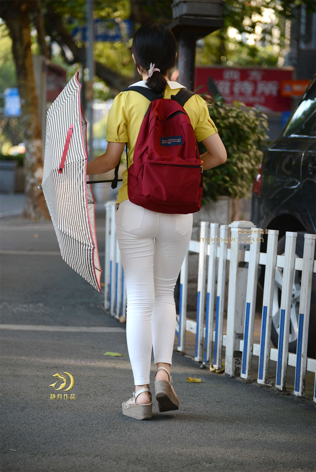 图片[2]-白裤小妹圆圆的臀（13P）-日更街拍