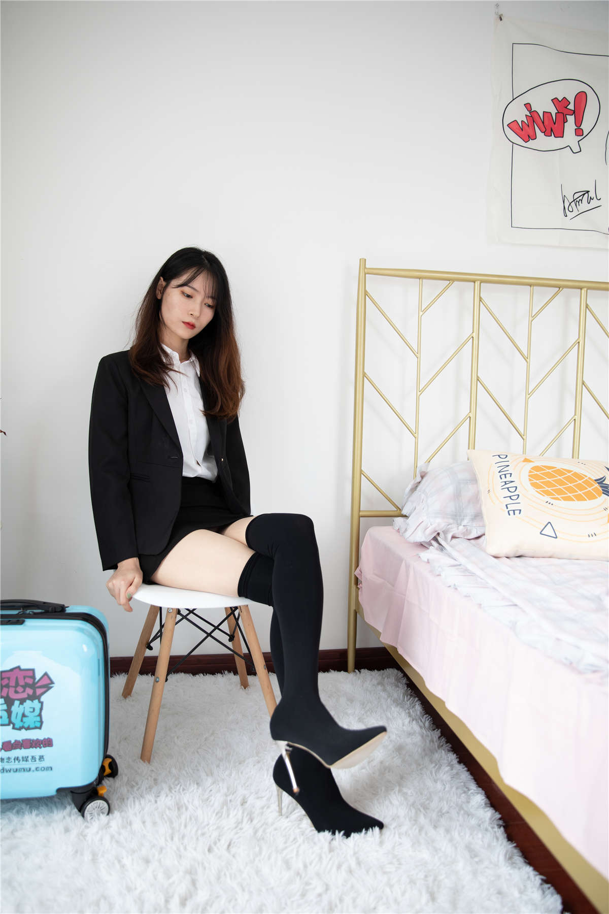 物恋传媒490期：猫耳-黑冰-日更街拍