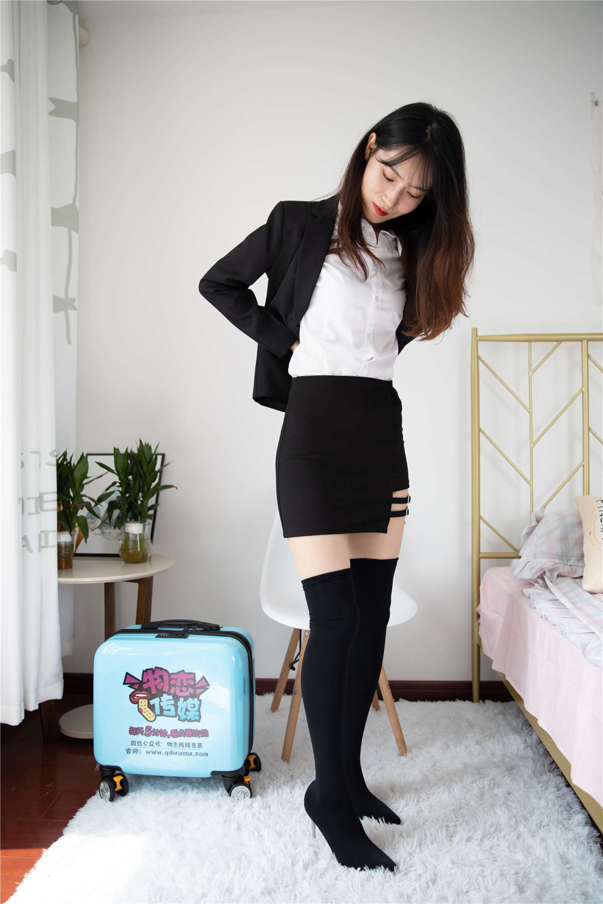 图片[2]-物恋传媒490期：猫耳-黑冰-日更街拍