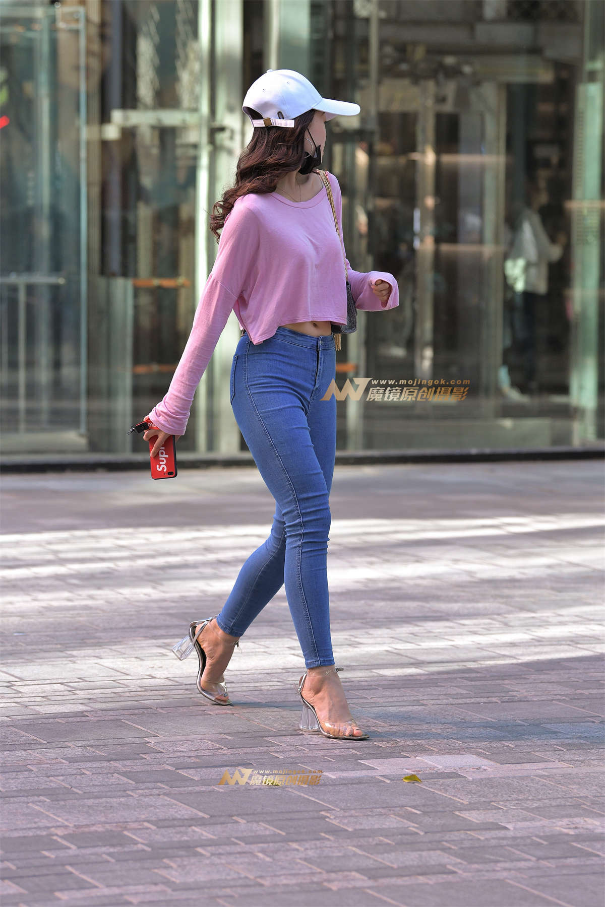 【红石赛帖】高跟性感牛仔裤美女-日更街拍