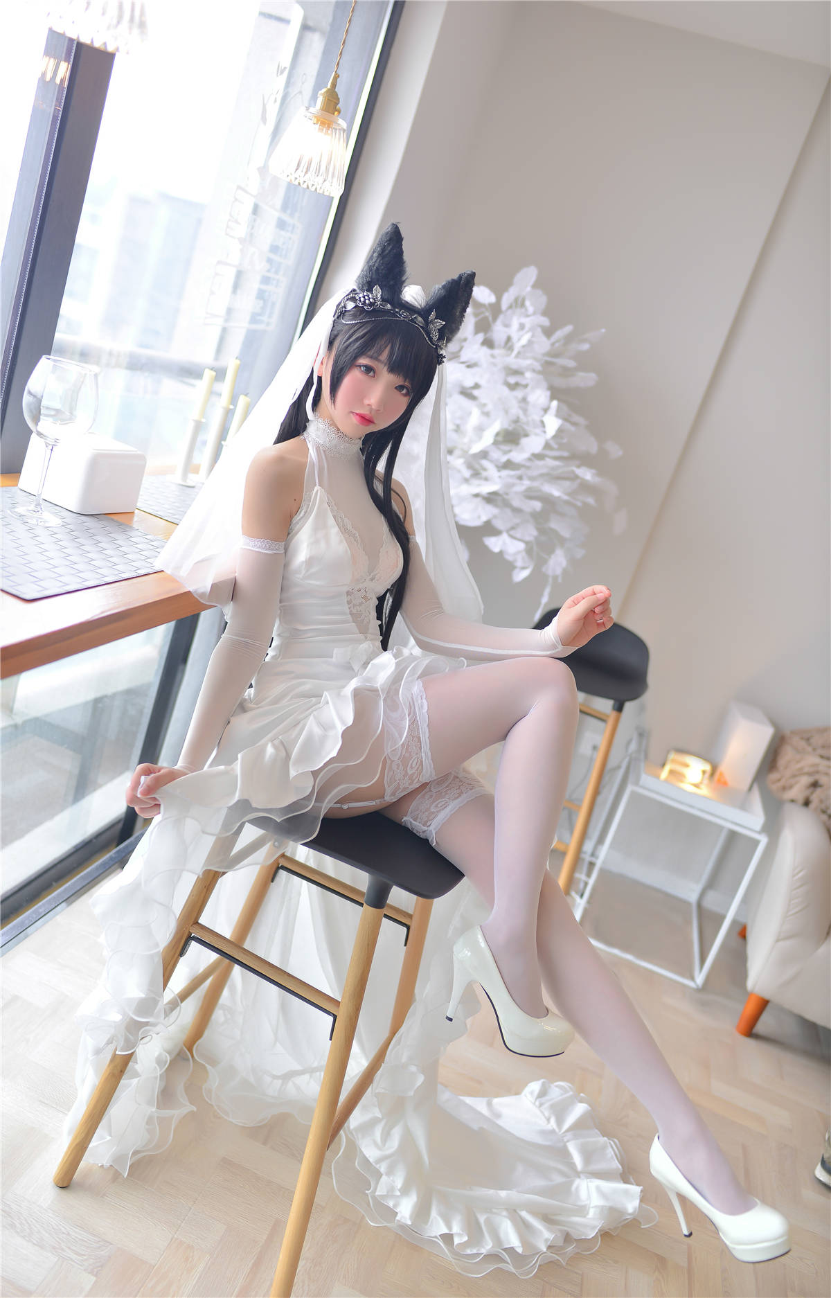 知名Coser-雪琪SAMA No.3 爱宕婚纱-日更街拍