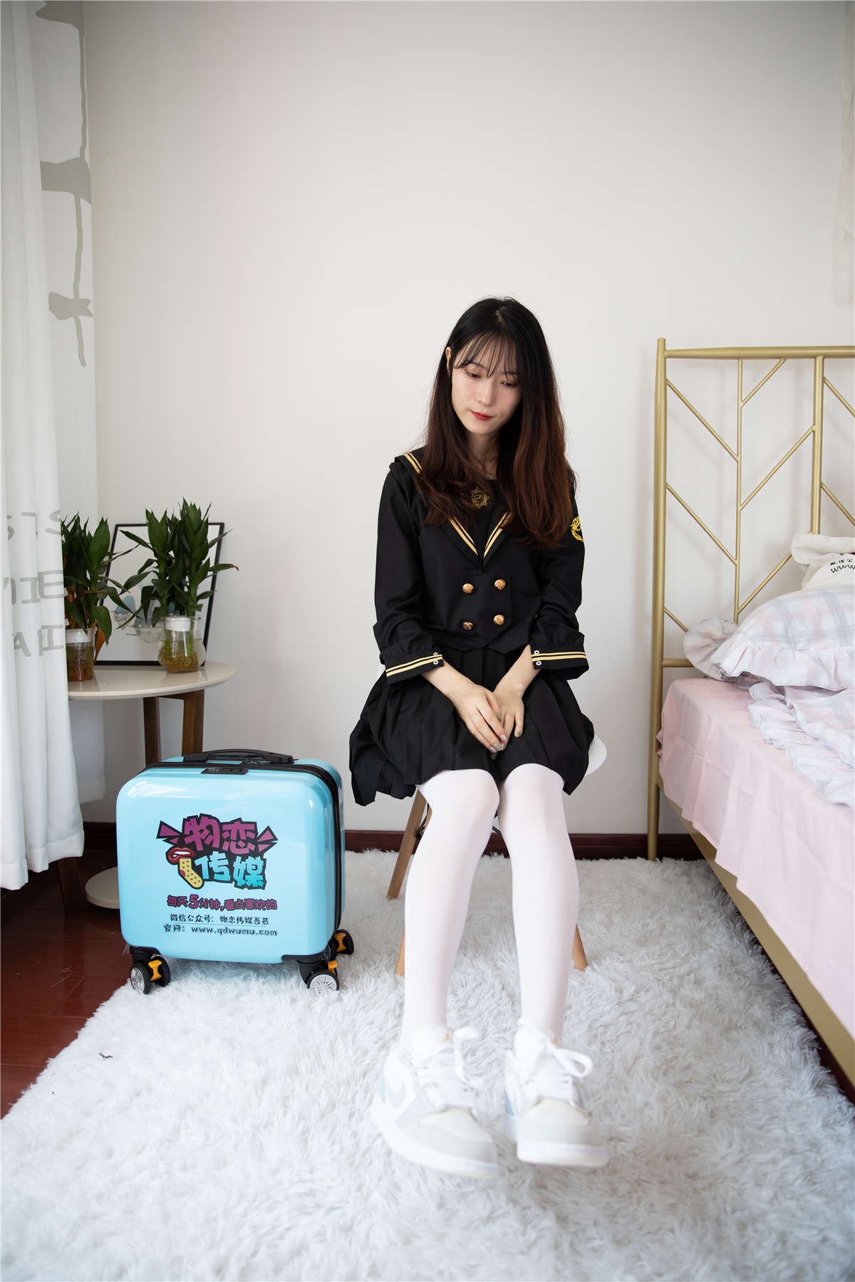 图片[2]-物恋传媒493期：猫耳-金色深蓝-日更街拍