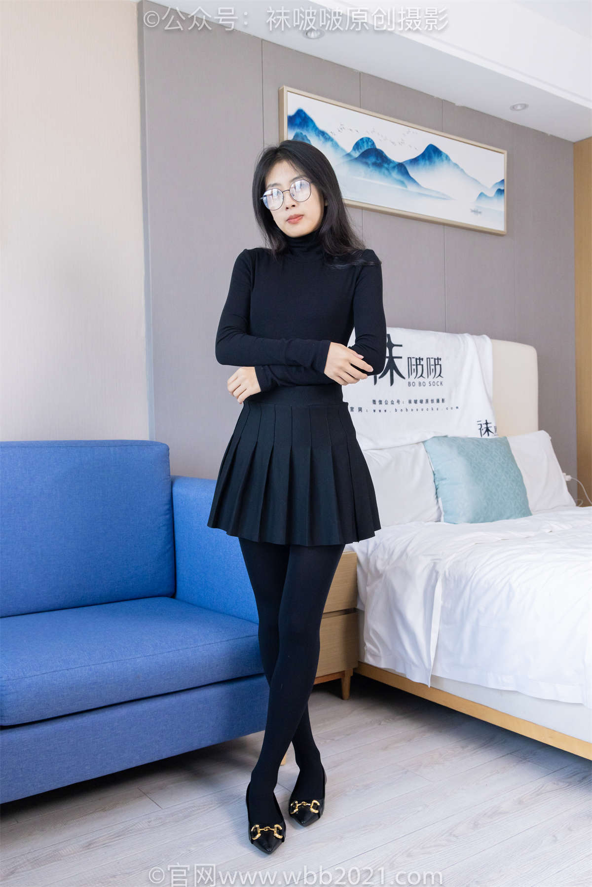 袜啵啵 No.430 奶油-平底鞋、厚黑丝、丝袜踩奶油小蛋糕剧情（仅花絮版）超长花絮版-日更街拍